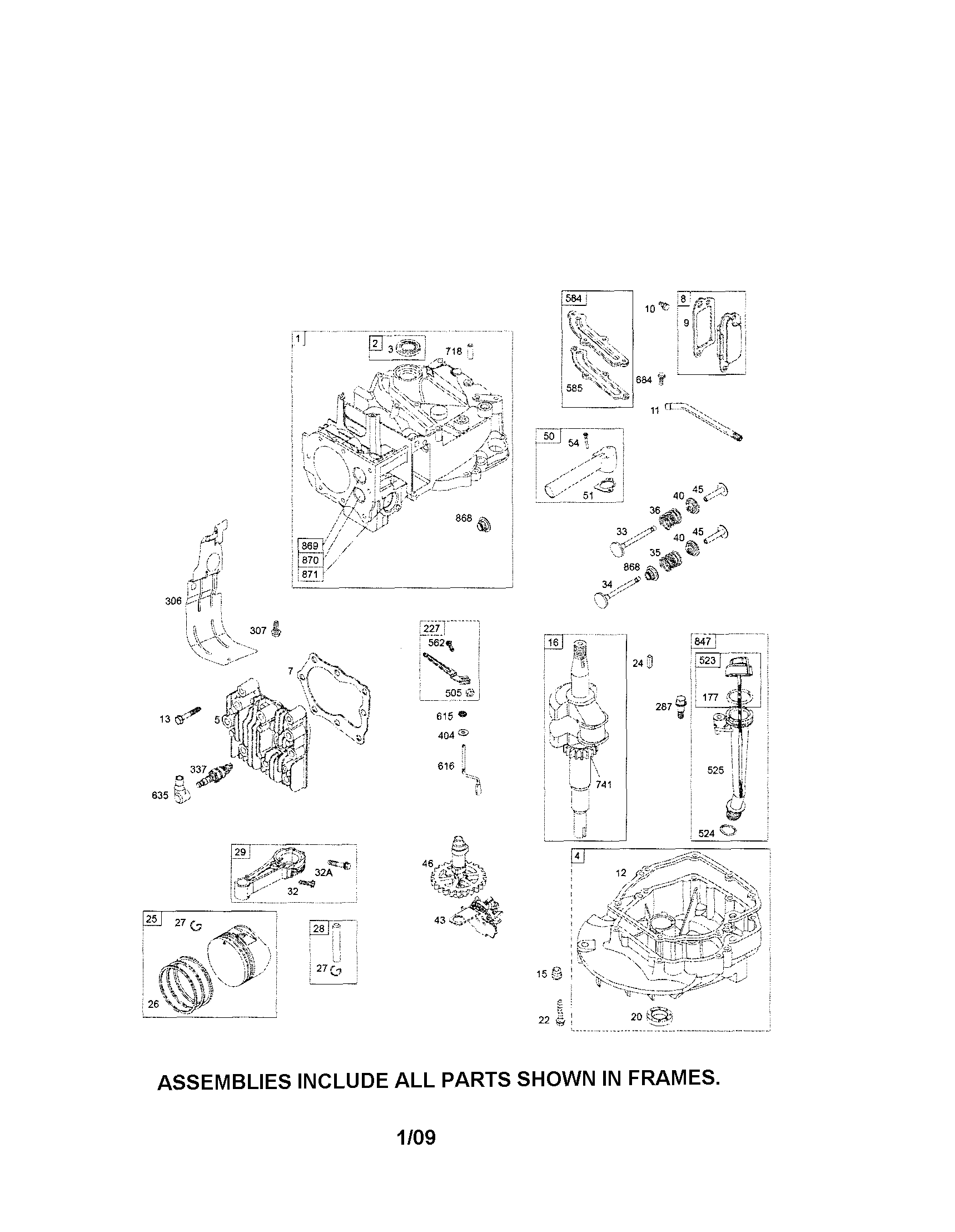 Craftsman 917374362 cylinder/crankshaft/crankcase diagram