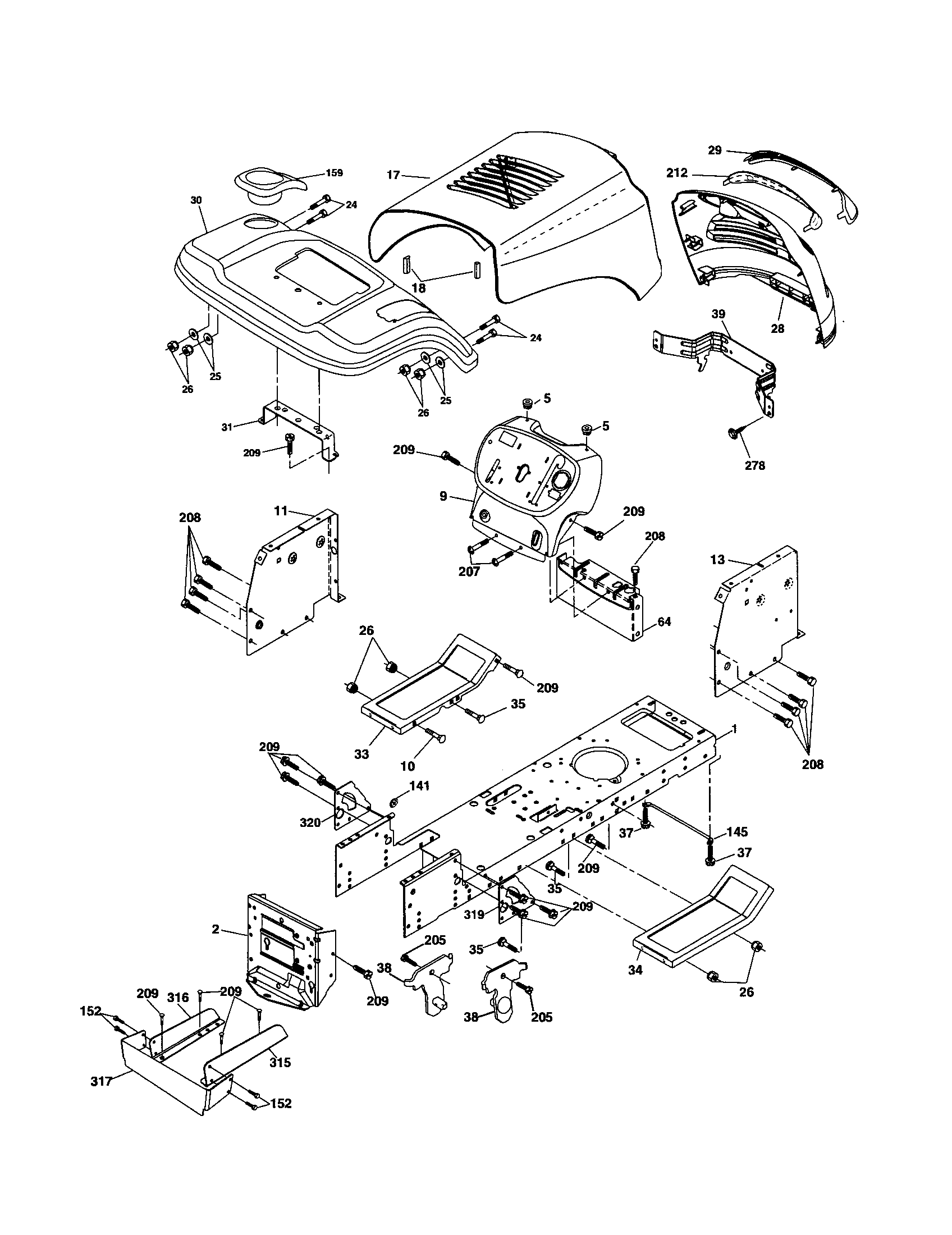 Craftsman 917253140 chassis diagram