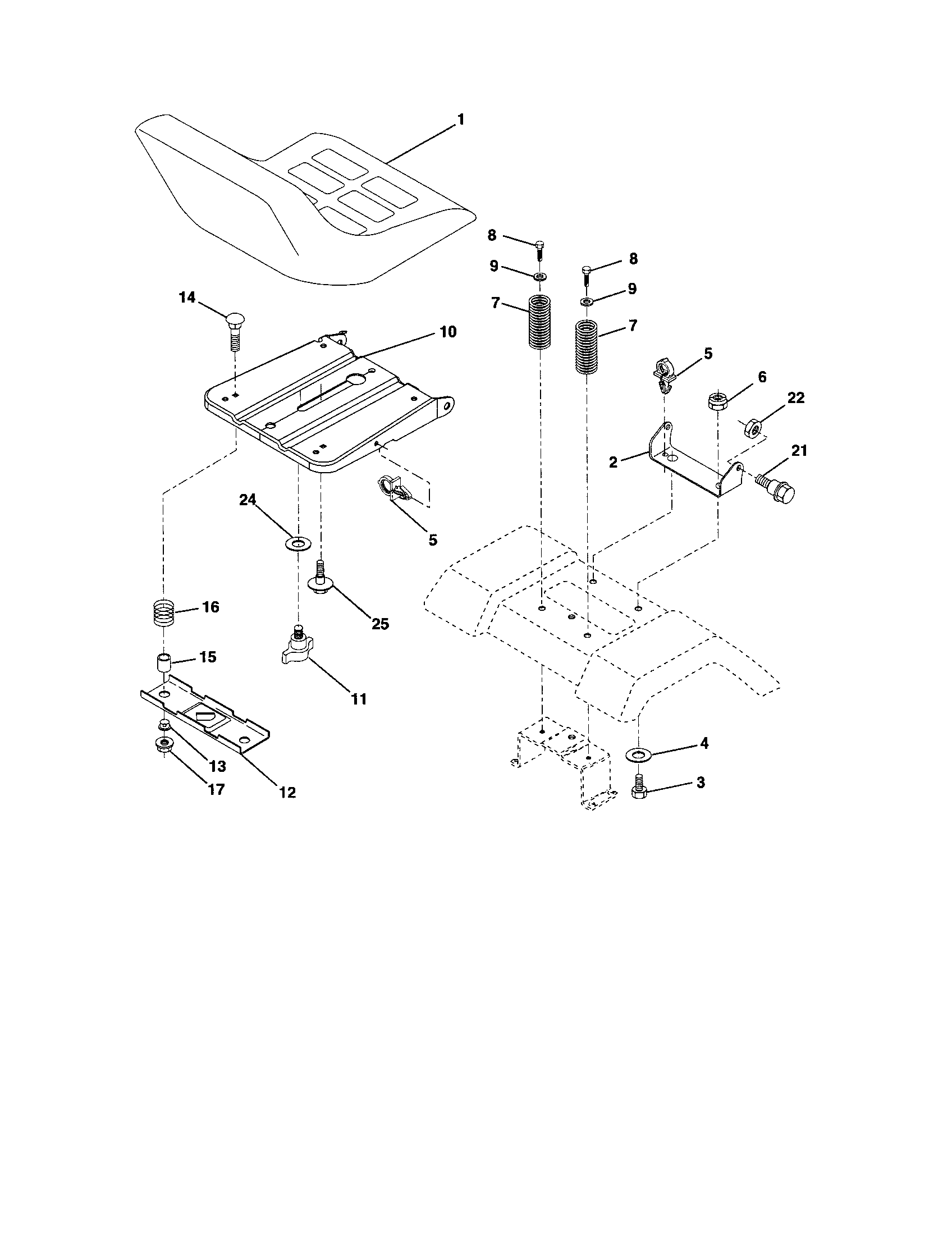 Craftsman 917253140 seat diagram