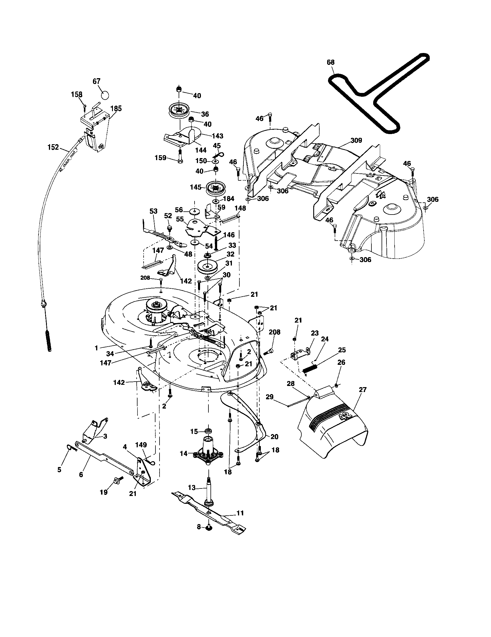 Craftsman 917253140 mower deck diagram
