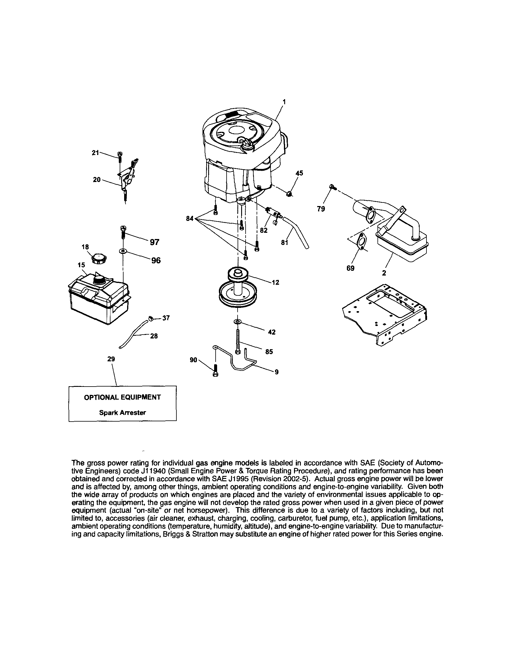 Craftsman 917289070 engine diagram