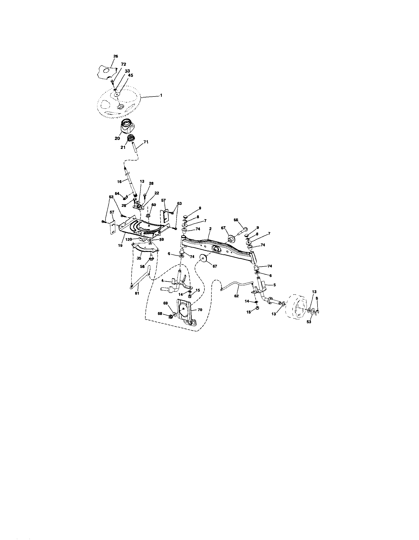 Craftsman 917289080 steering diagram