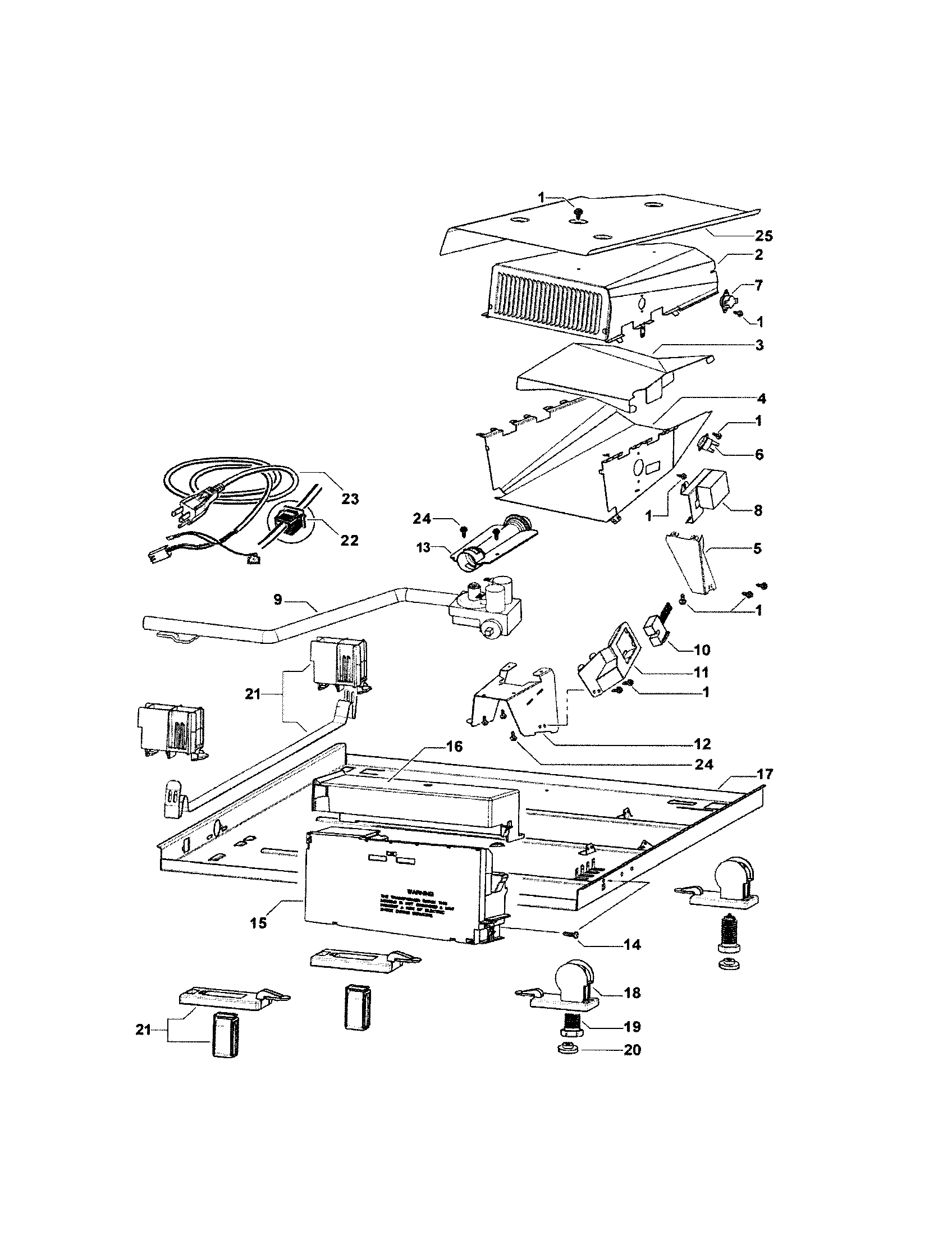 Fisher & Paykel DG62TGW1-96142A base panel diagram