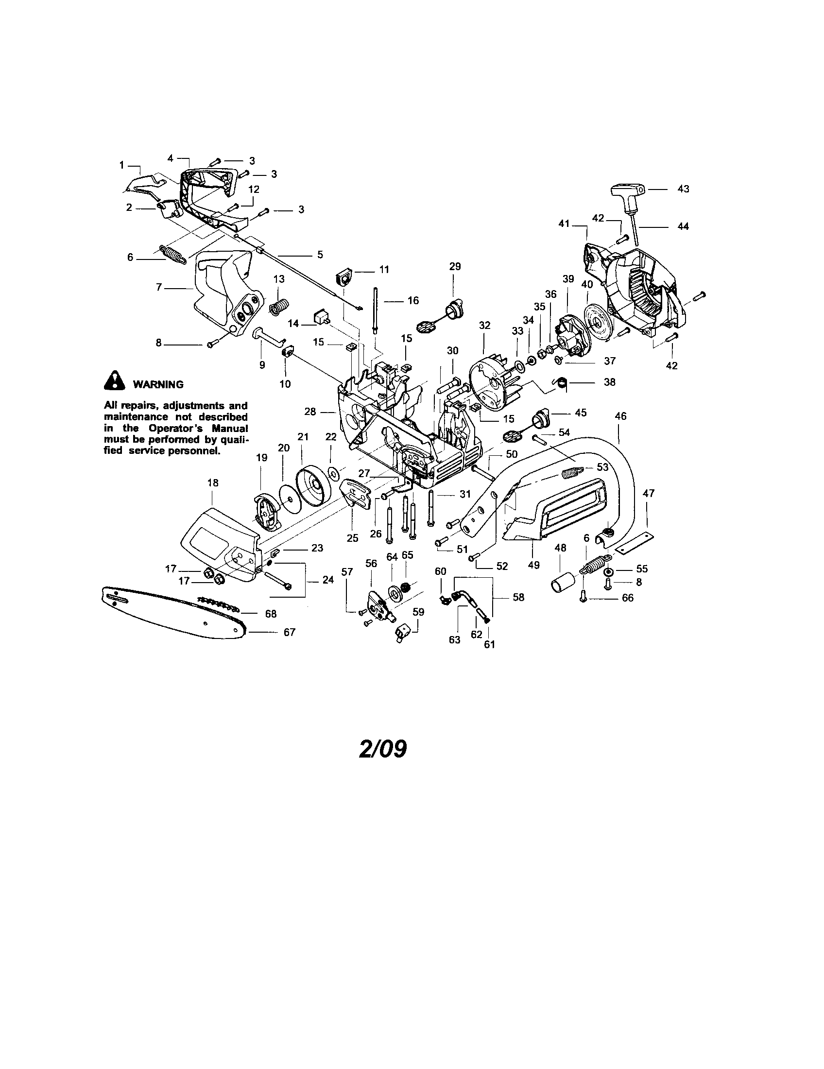 Craftsman 358351081 chassis/bar/handle diagram