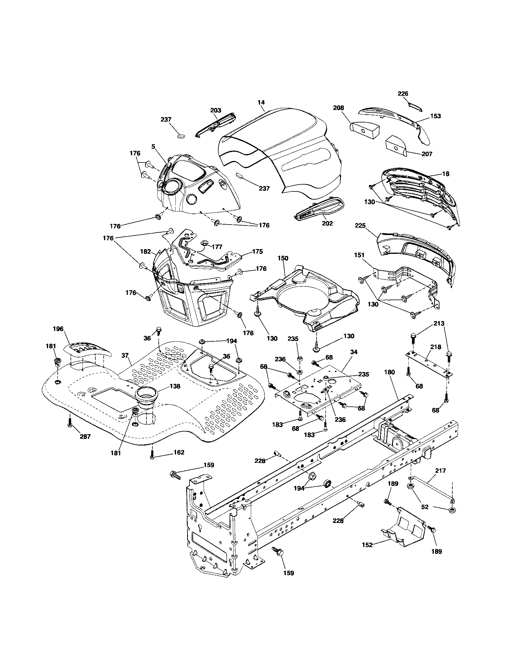 Craftsman 917253170 chassis and enclosures diagram