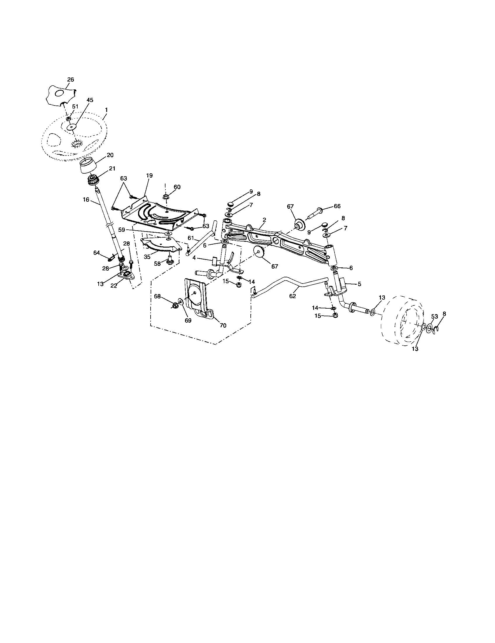 Craftsman 917253170 steering diagram