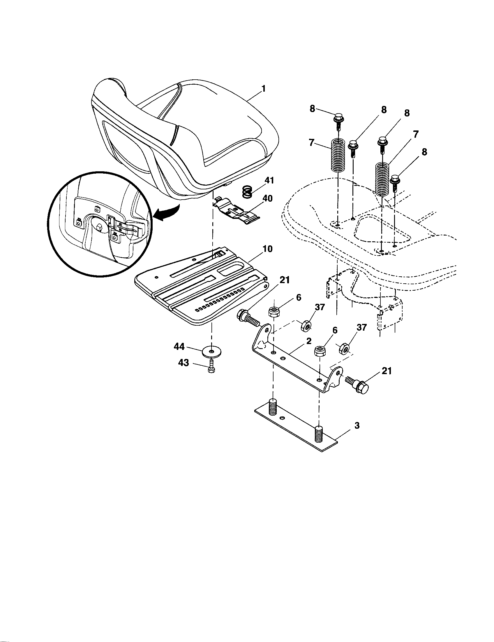 Craftsman 917253170 seat diagram