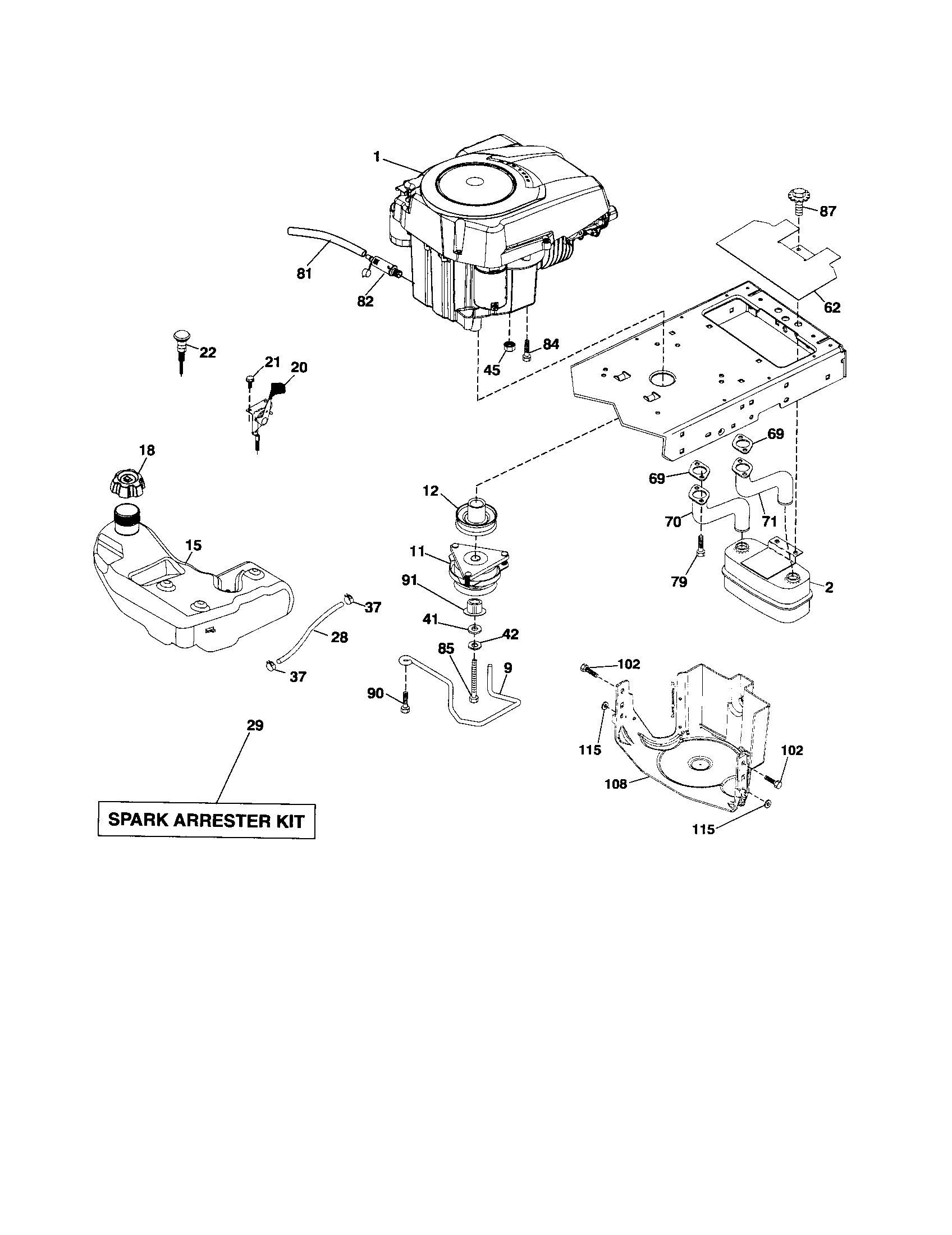 Craftsman 917253170 engine diagram