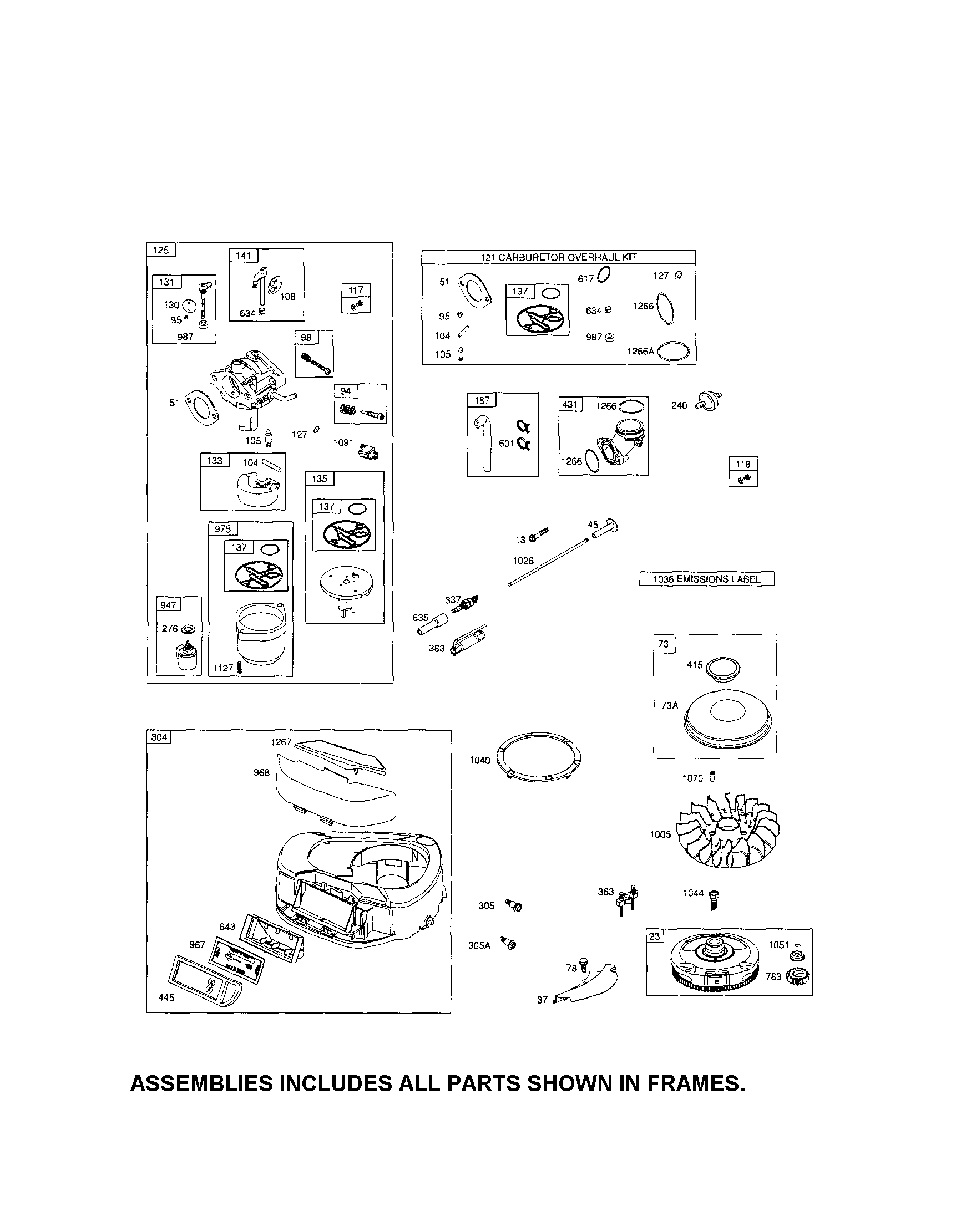 Ariens 96016002300 carburetor/blower housing diagram