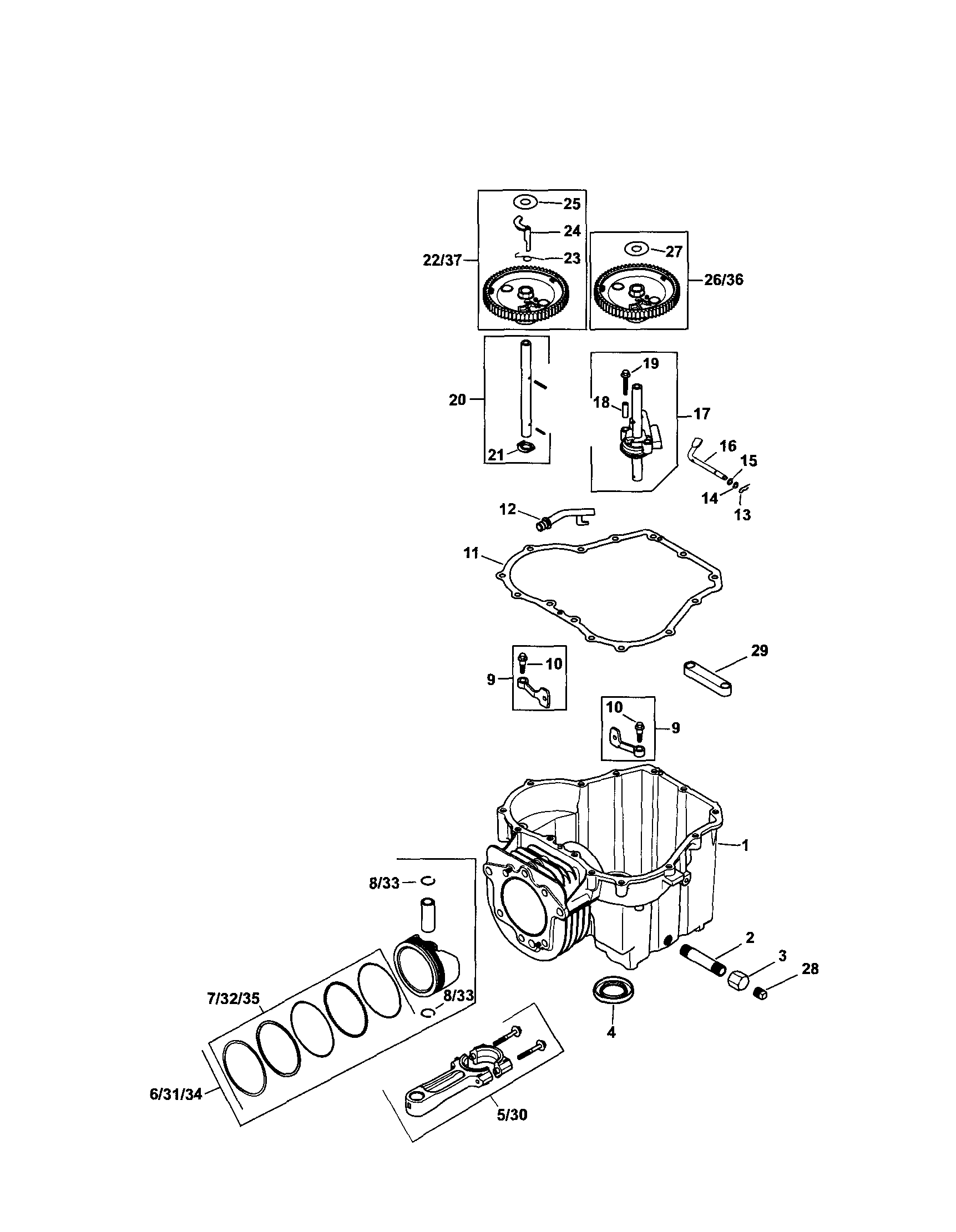 Craftsman 917289344 crankcase diagram