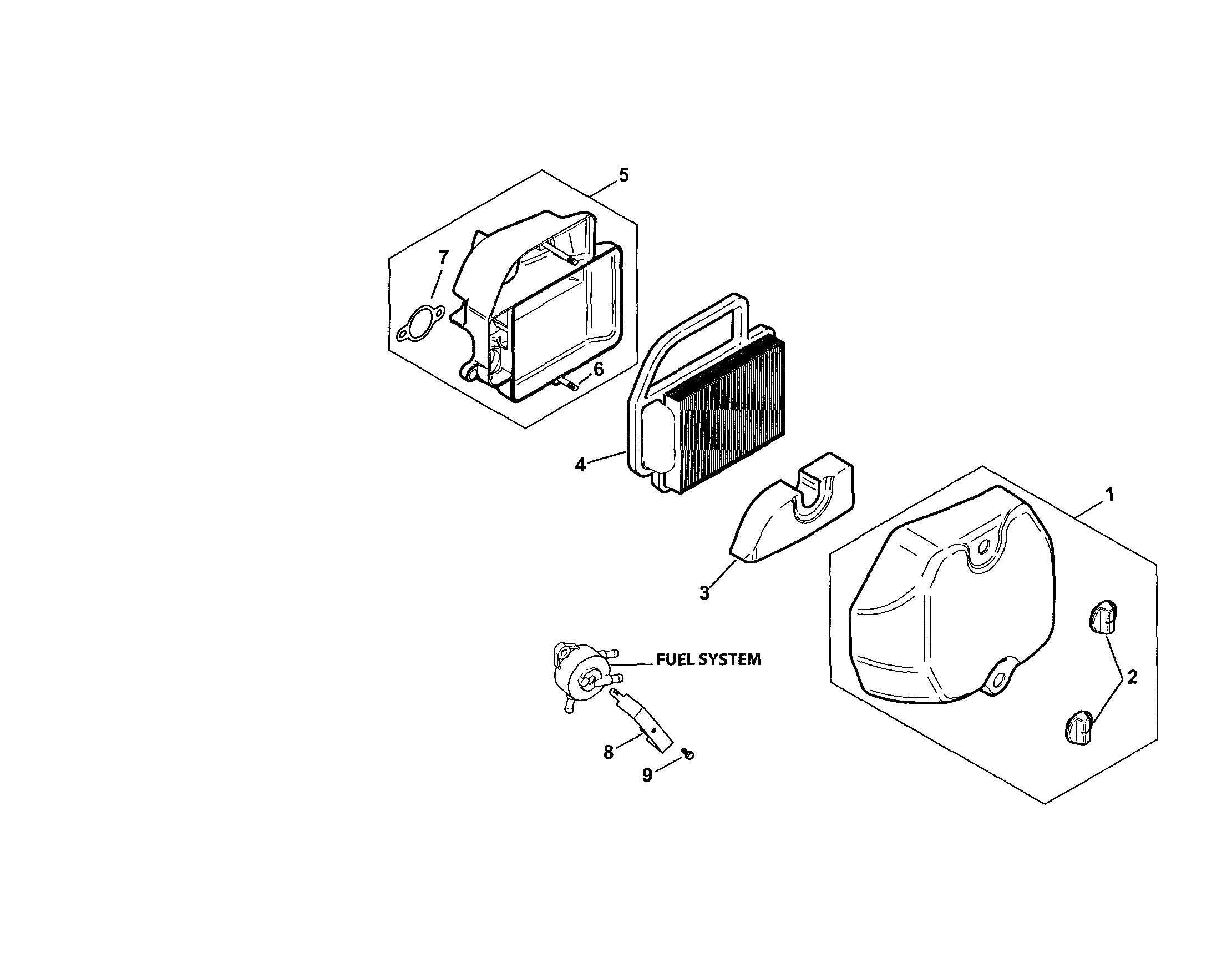 Craftsman 917289344 air intake/filtration diagram