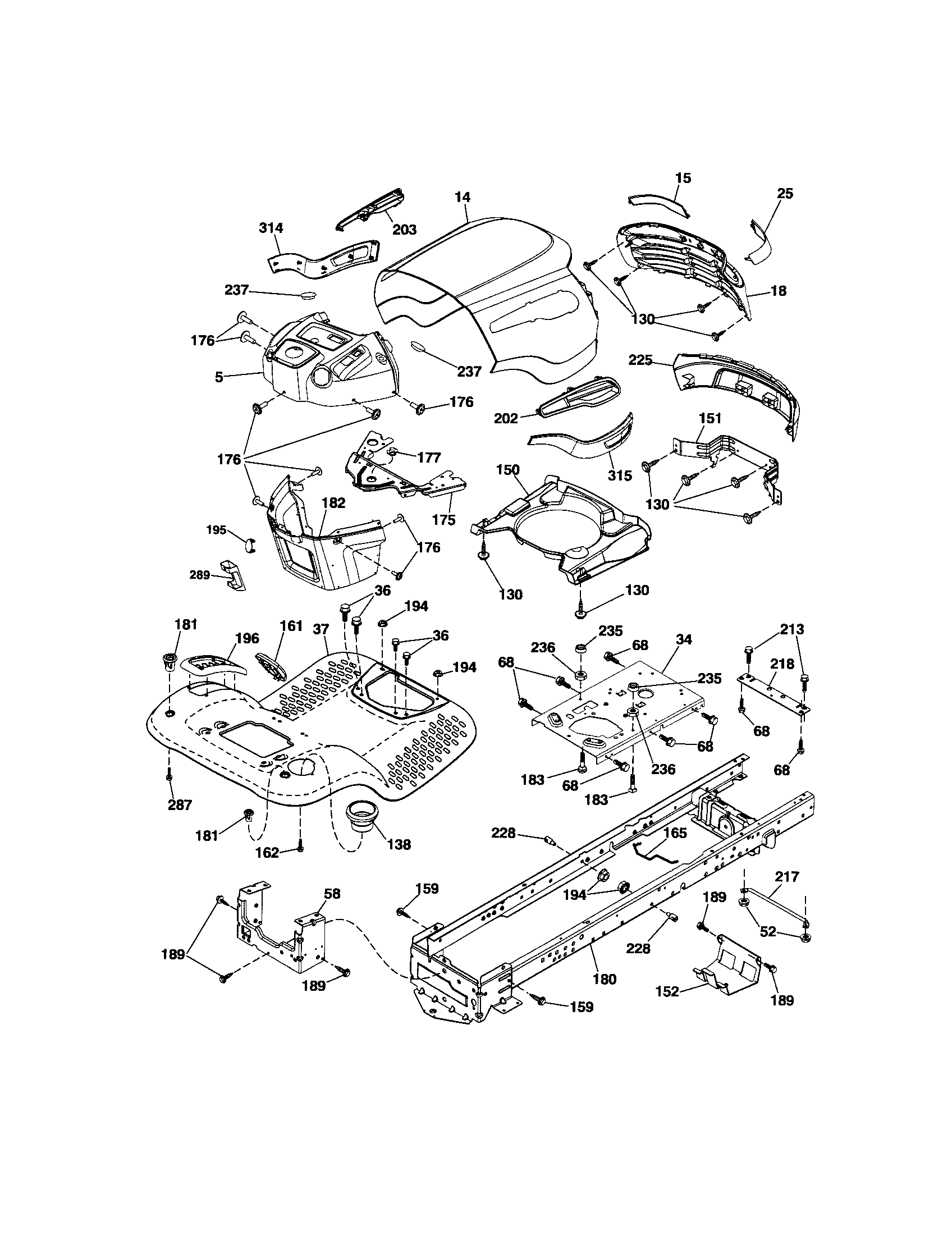 Craftsman 917289360 chassis diagram