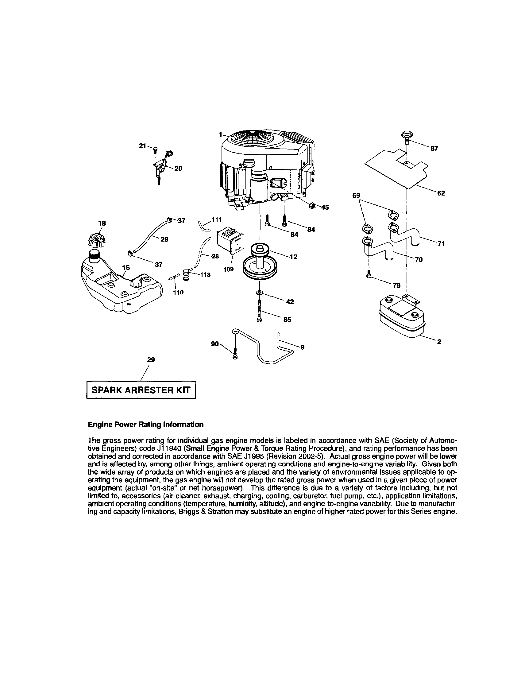 Craftsman 917289360 engine diagram