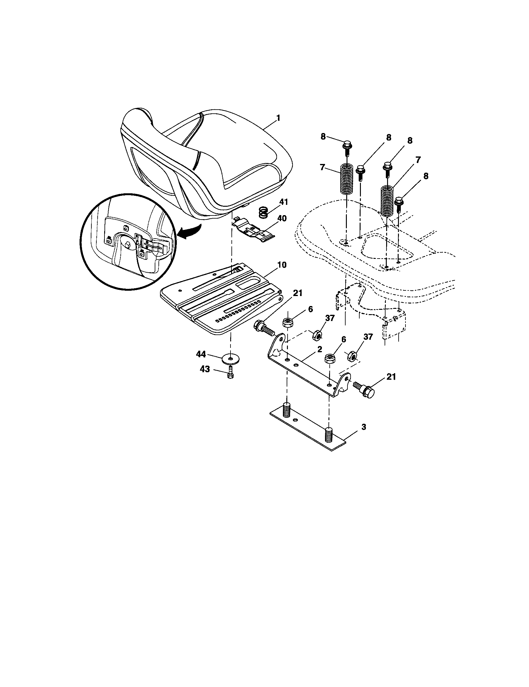 Craftsman 917289360 seat diagram