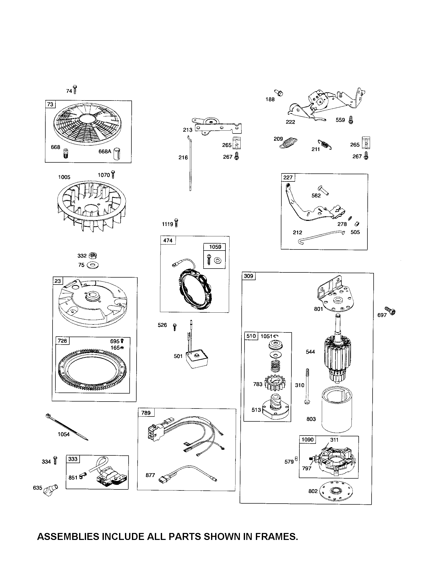 MTD 17AK9TKR099 starter motor/alternator diagram