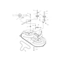 Snapper LT23420 42" deck-belt/idler arm/hitch diagram
