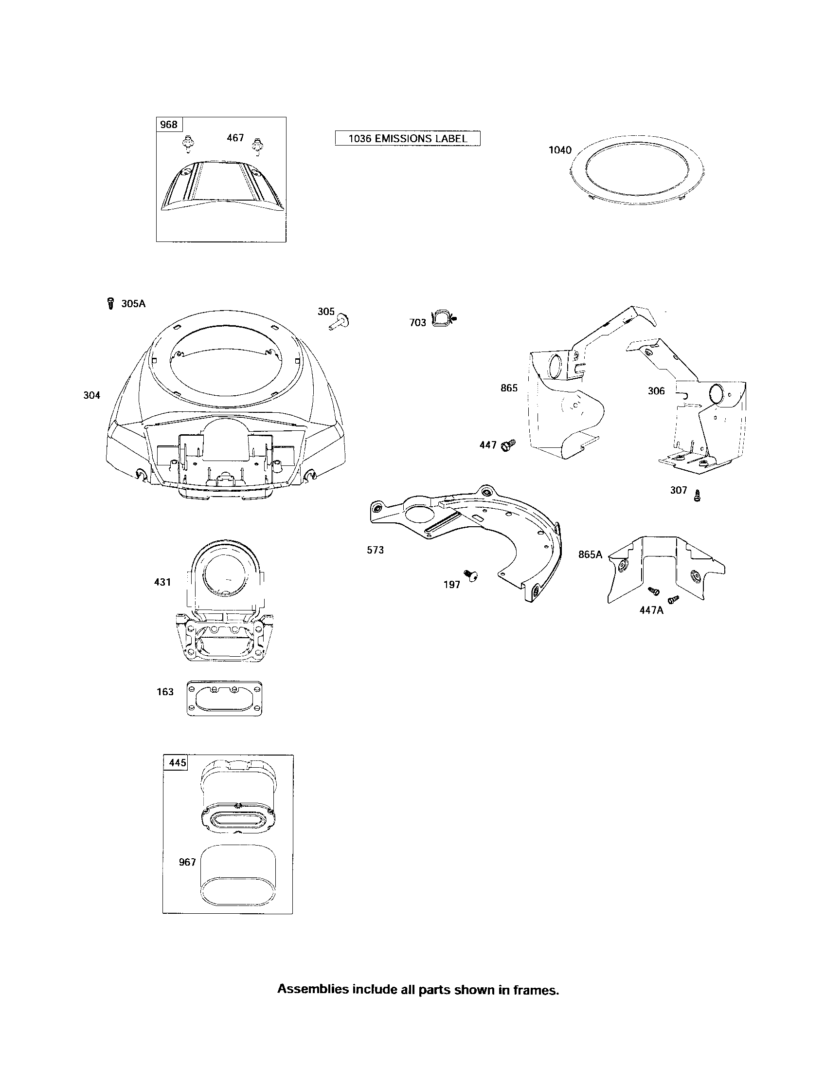 Snapper LT23420 blower housing/filter-air cleaner diagram