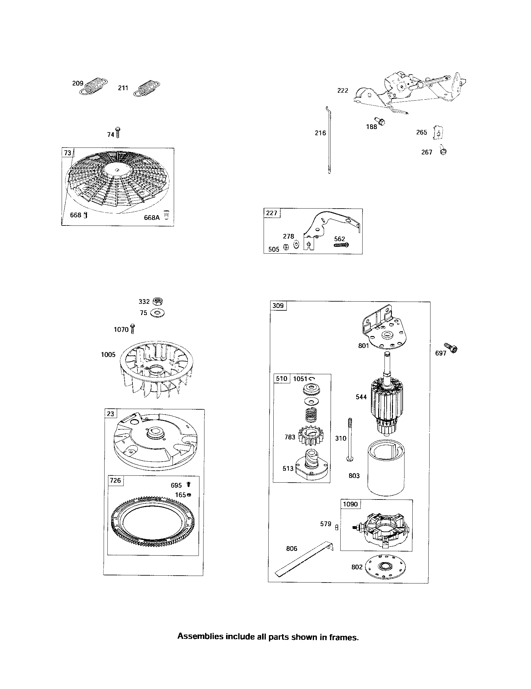 Snapper LT23420 starter motor/flywheel diagram