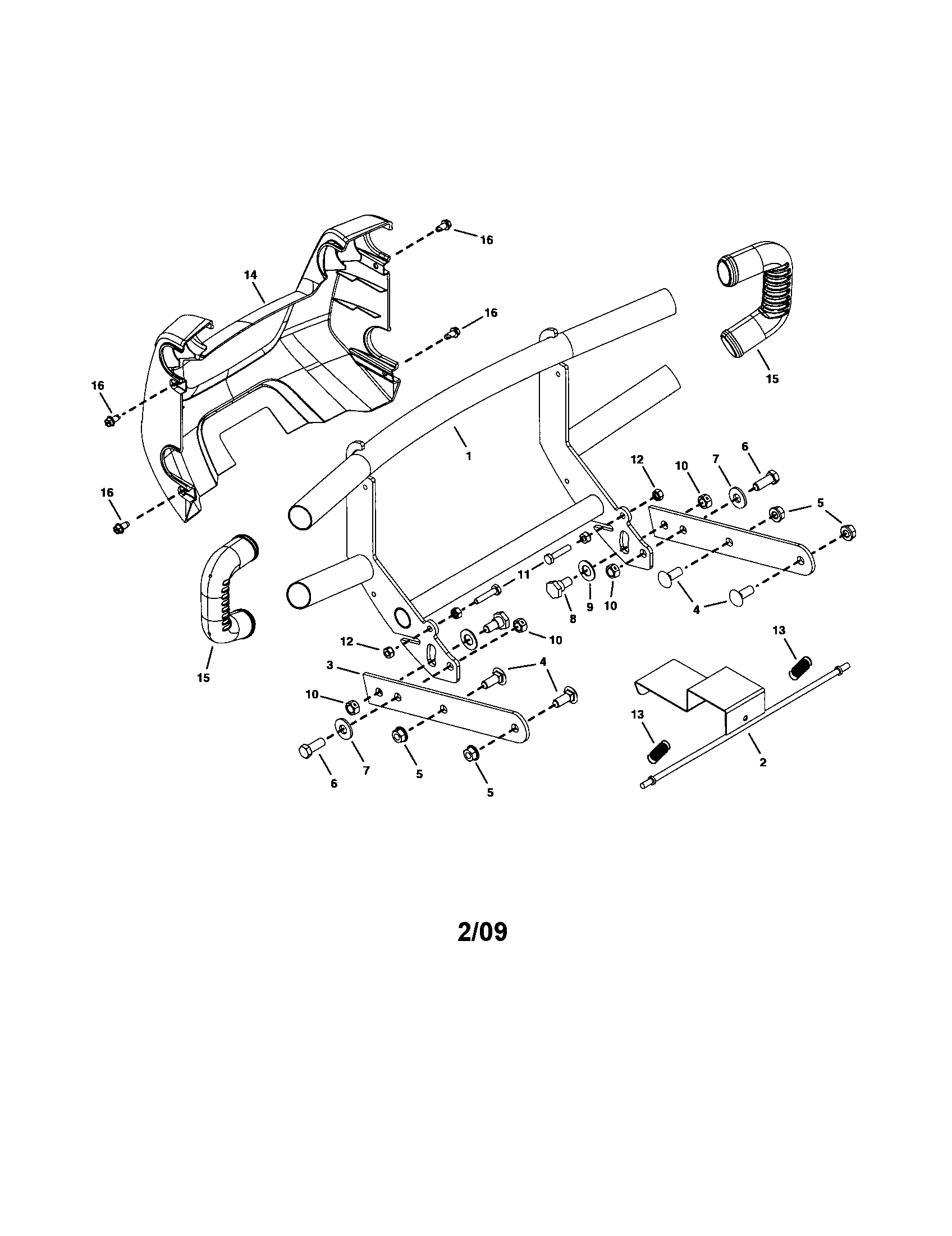 Craftsman 421264 brush guard diagram