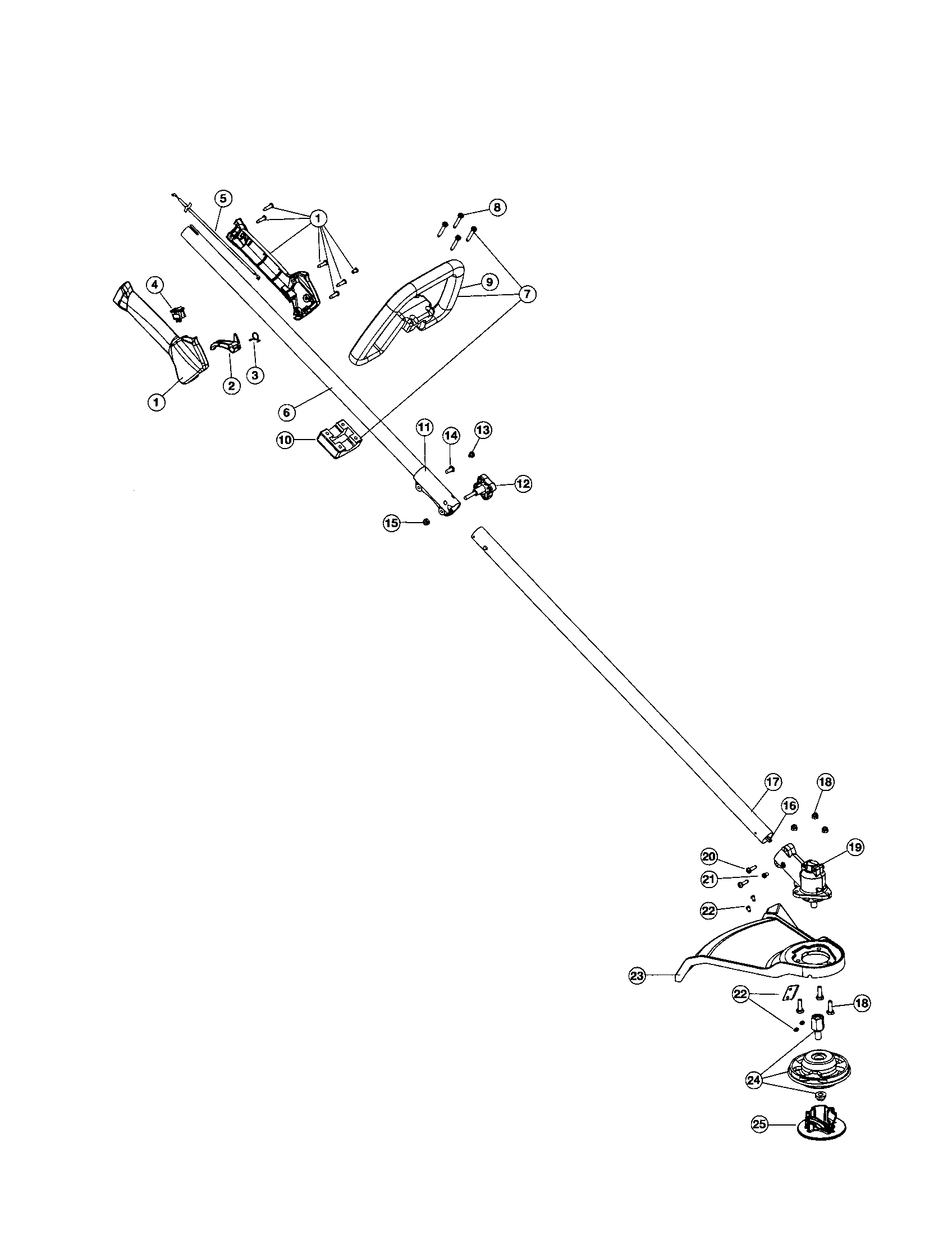 Craftsman 316791930 shaft/handle/shield diagram