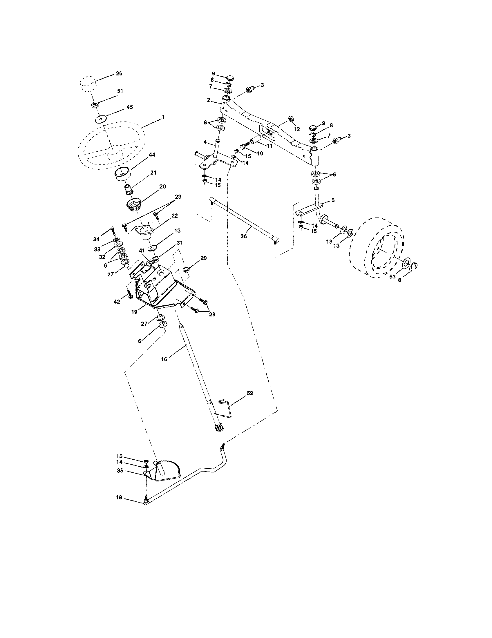 Craftsman 917276012 steering diagram