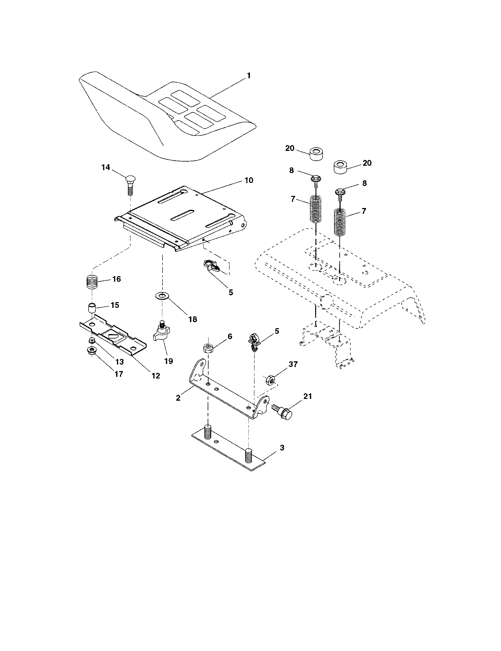 Craftsman 917276012 seat diagram