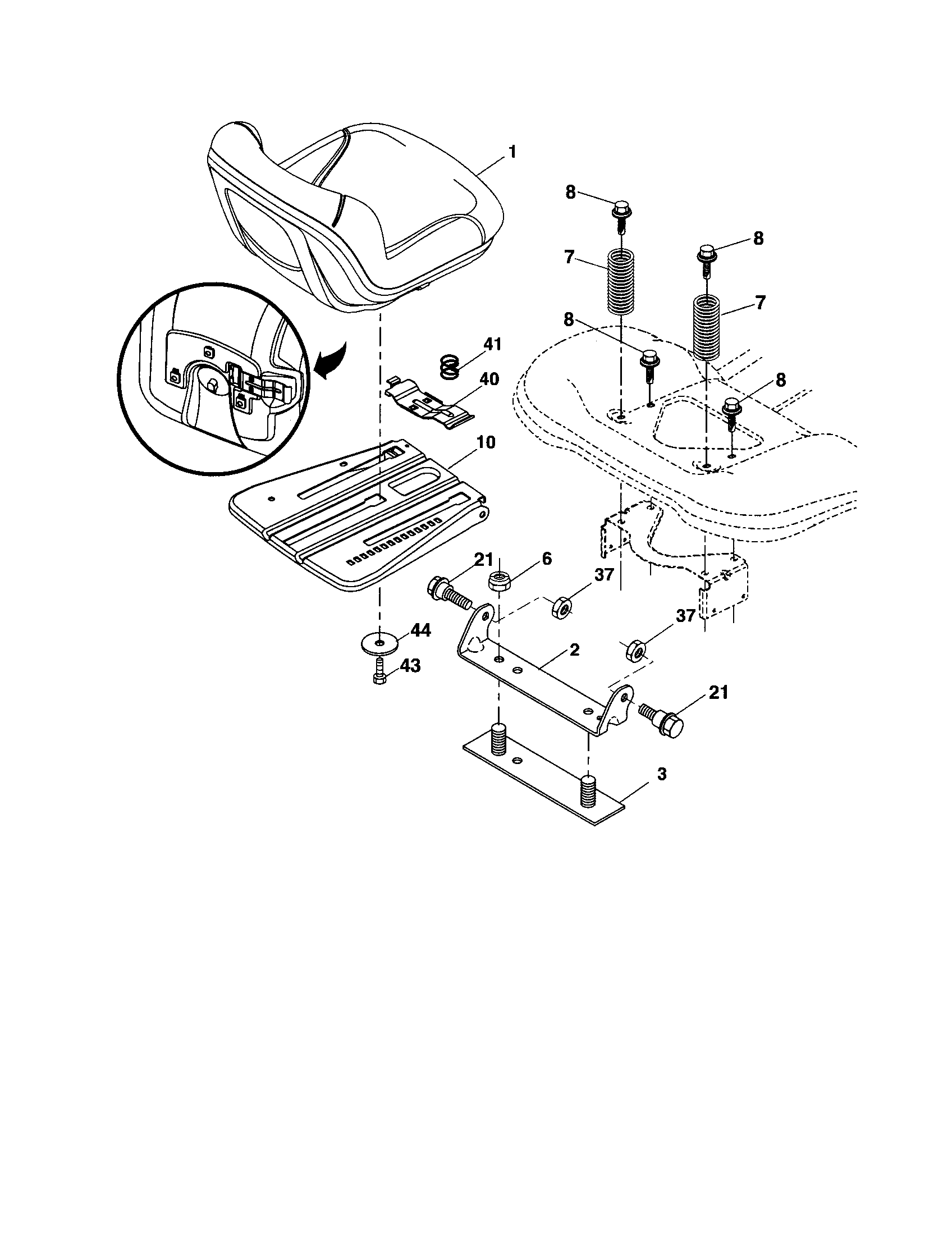 Craftsman 917253660 seat diagram