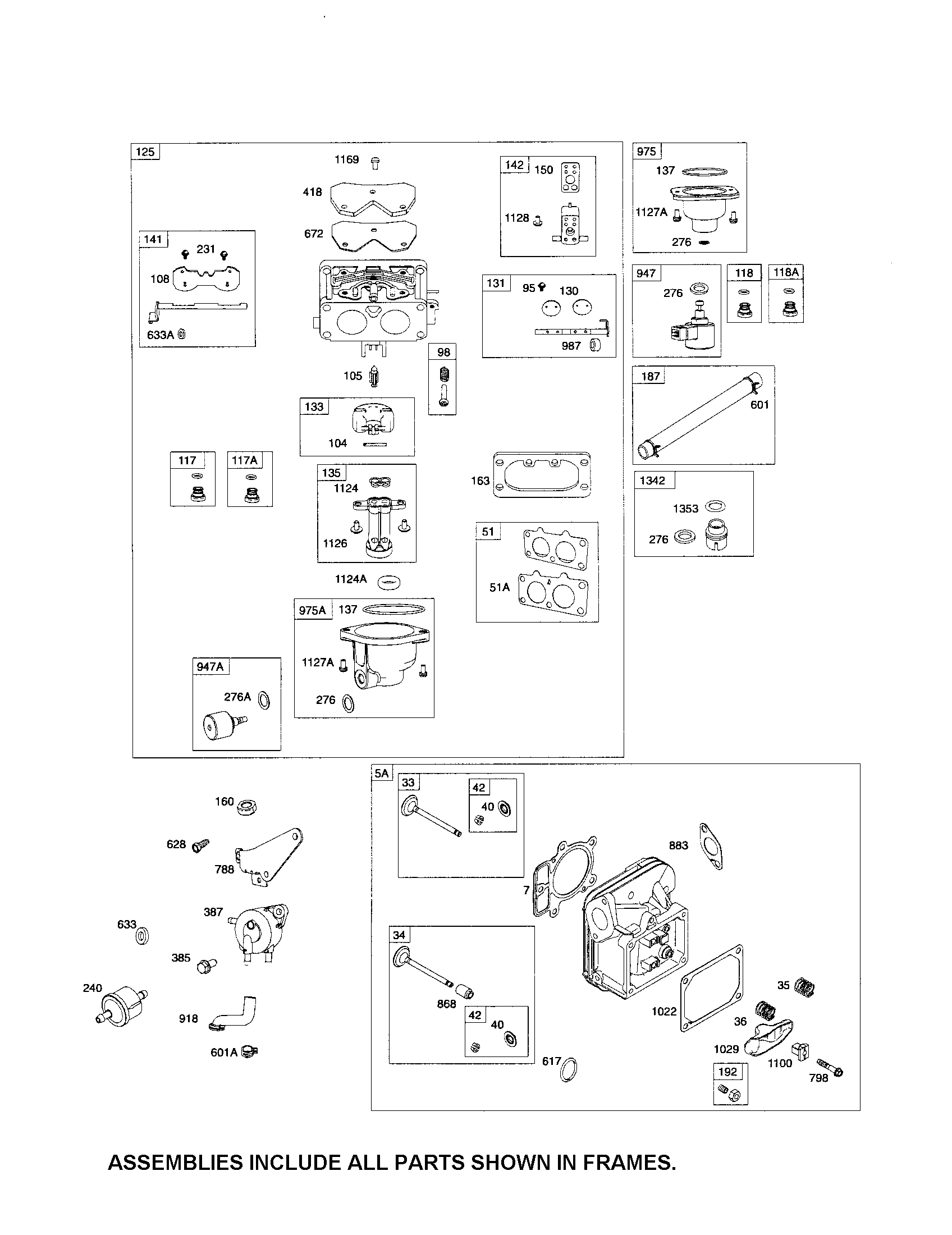 Craftsman 917254141 carburetor/head-cylinder diagram