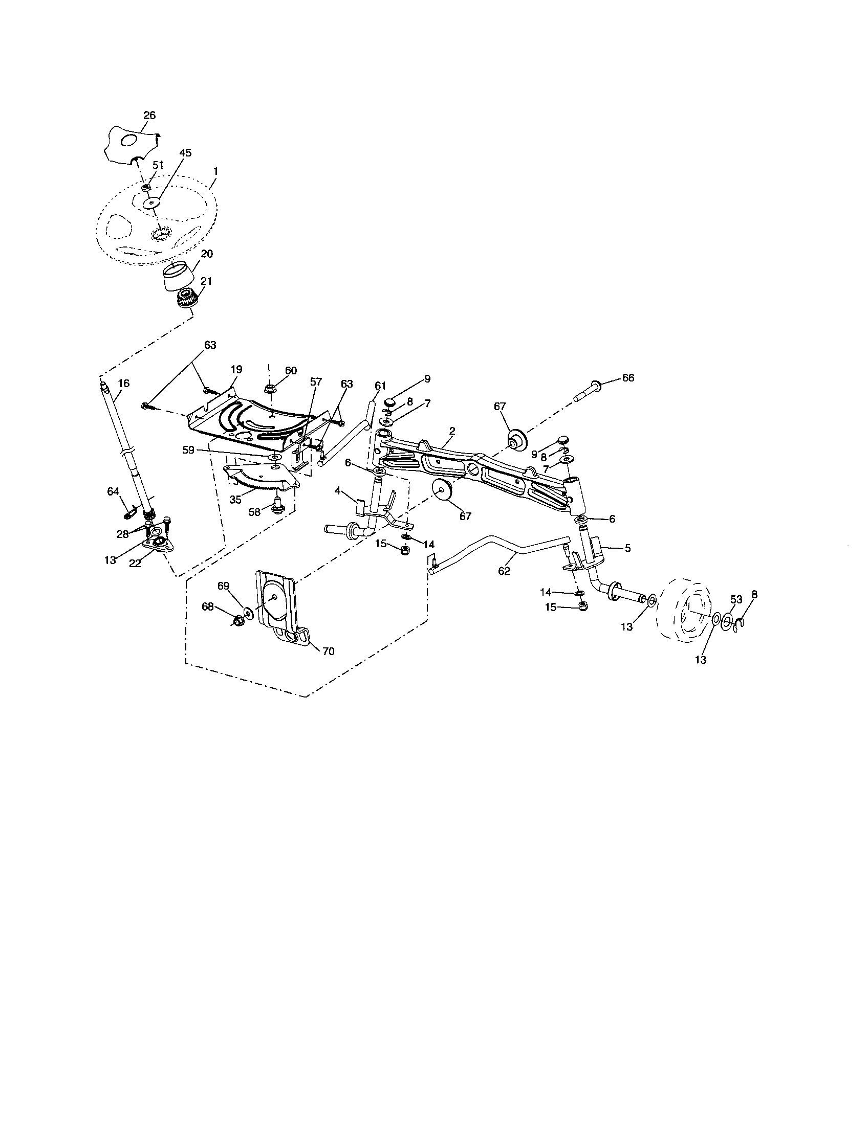 Craftsman 917253710 steering diagram
