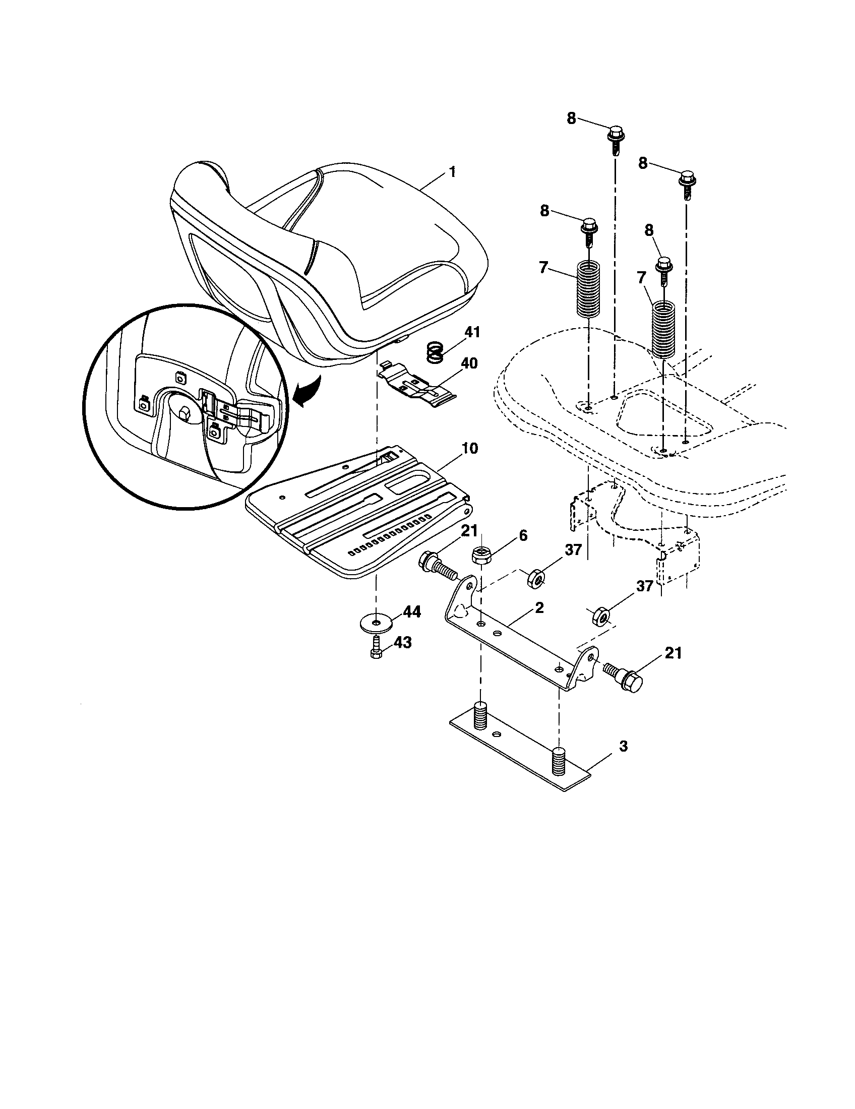 Craftsman 917253710 seat diagram