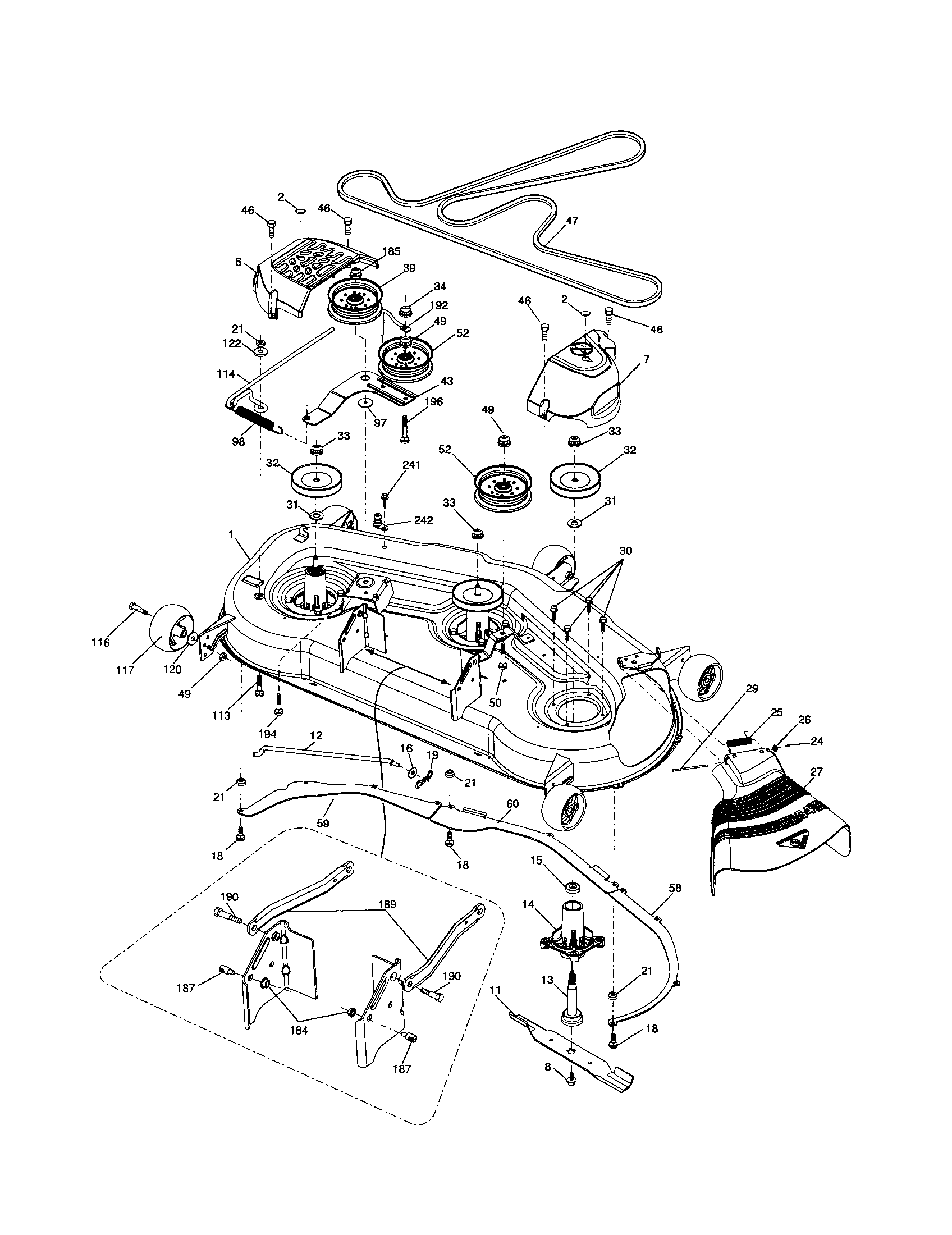 Craftsman 917253710 mower deck diagram