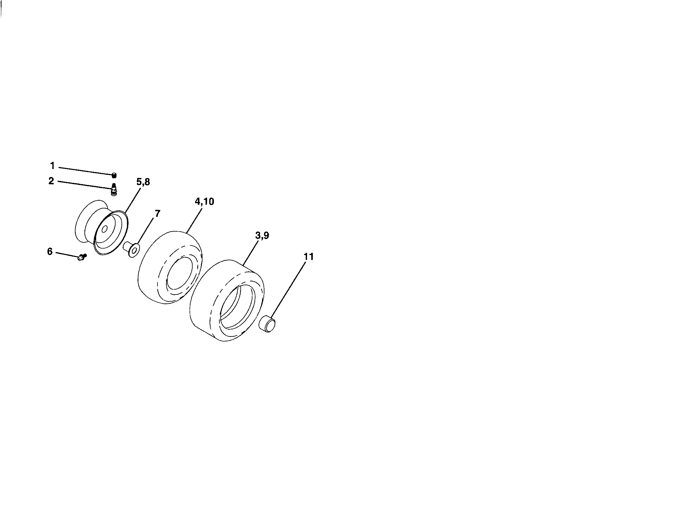 Craftsman 917253710 wheels and tires diagram