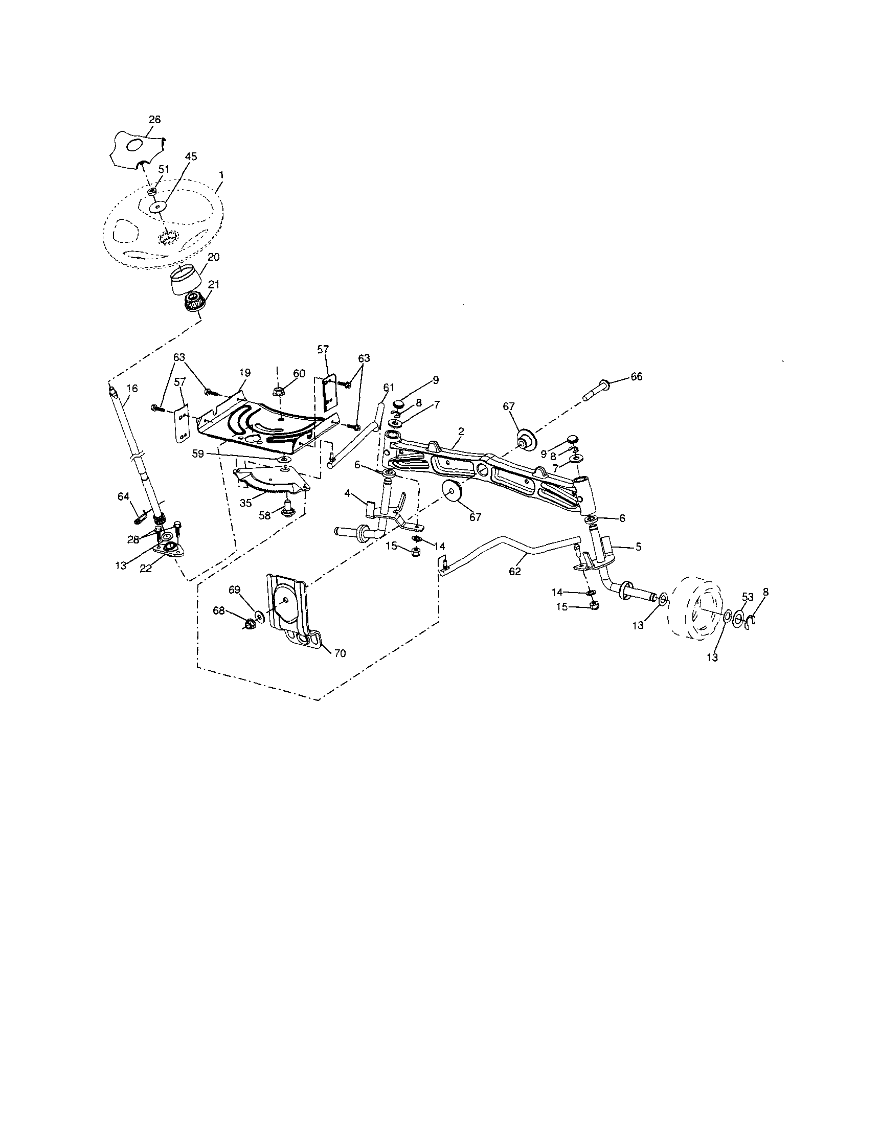 Craftsman 917254140 steering diagram
