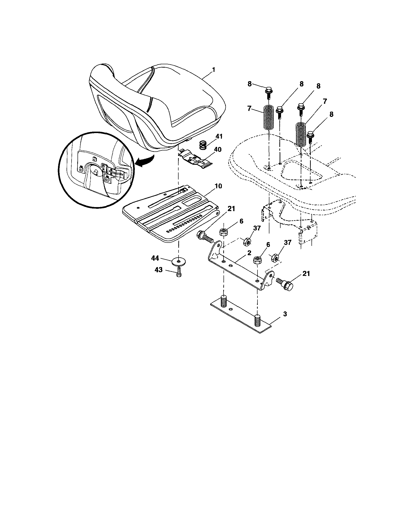 Craftsman 917254140 seat diagram