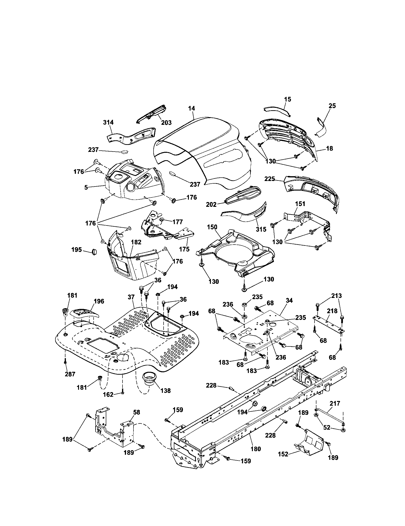 Craftsman 917289340 chassis diagram