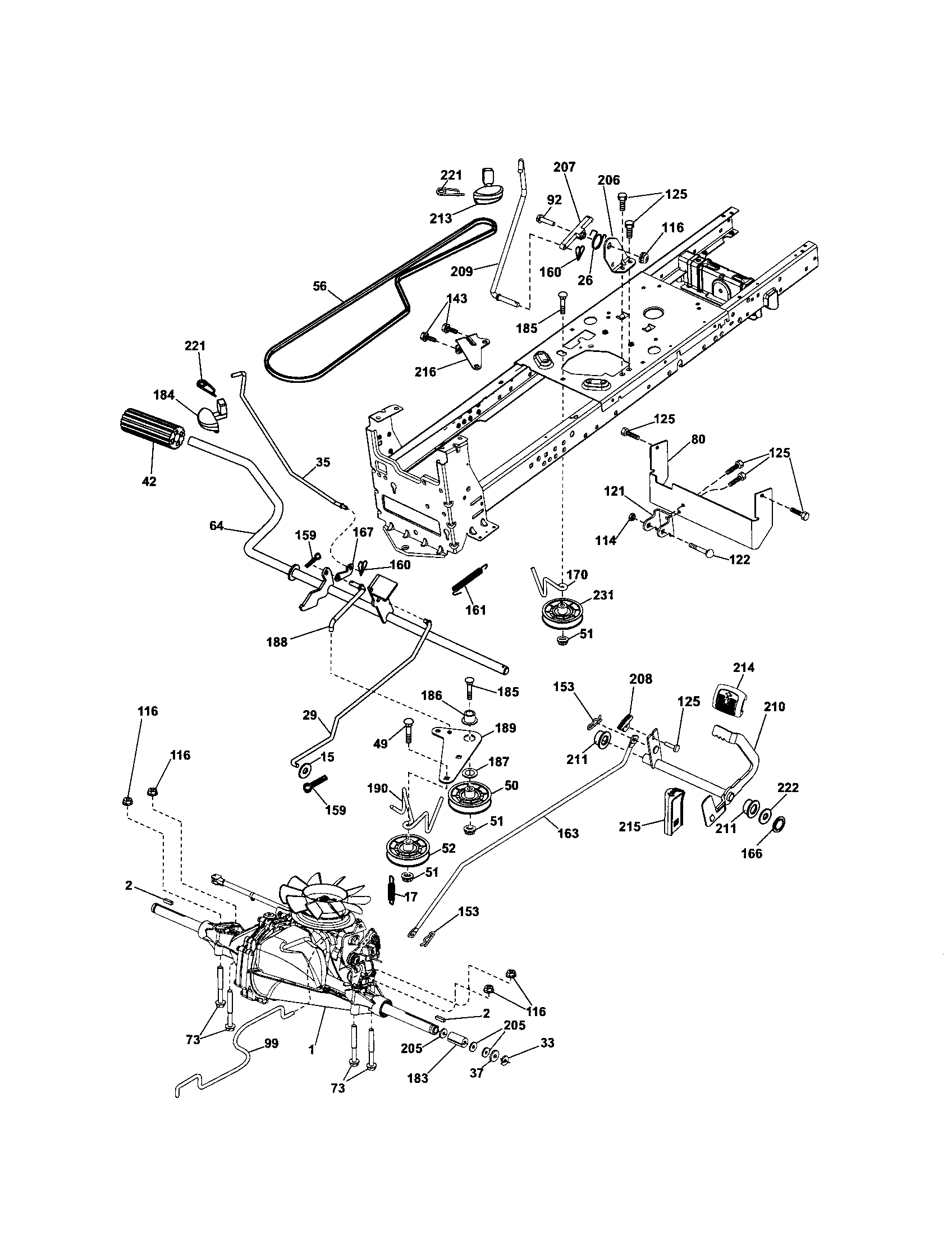 Craftsman 917289340 ground drive diagram