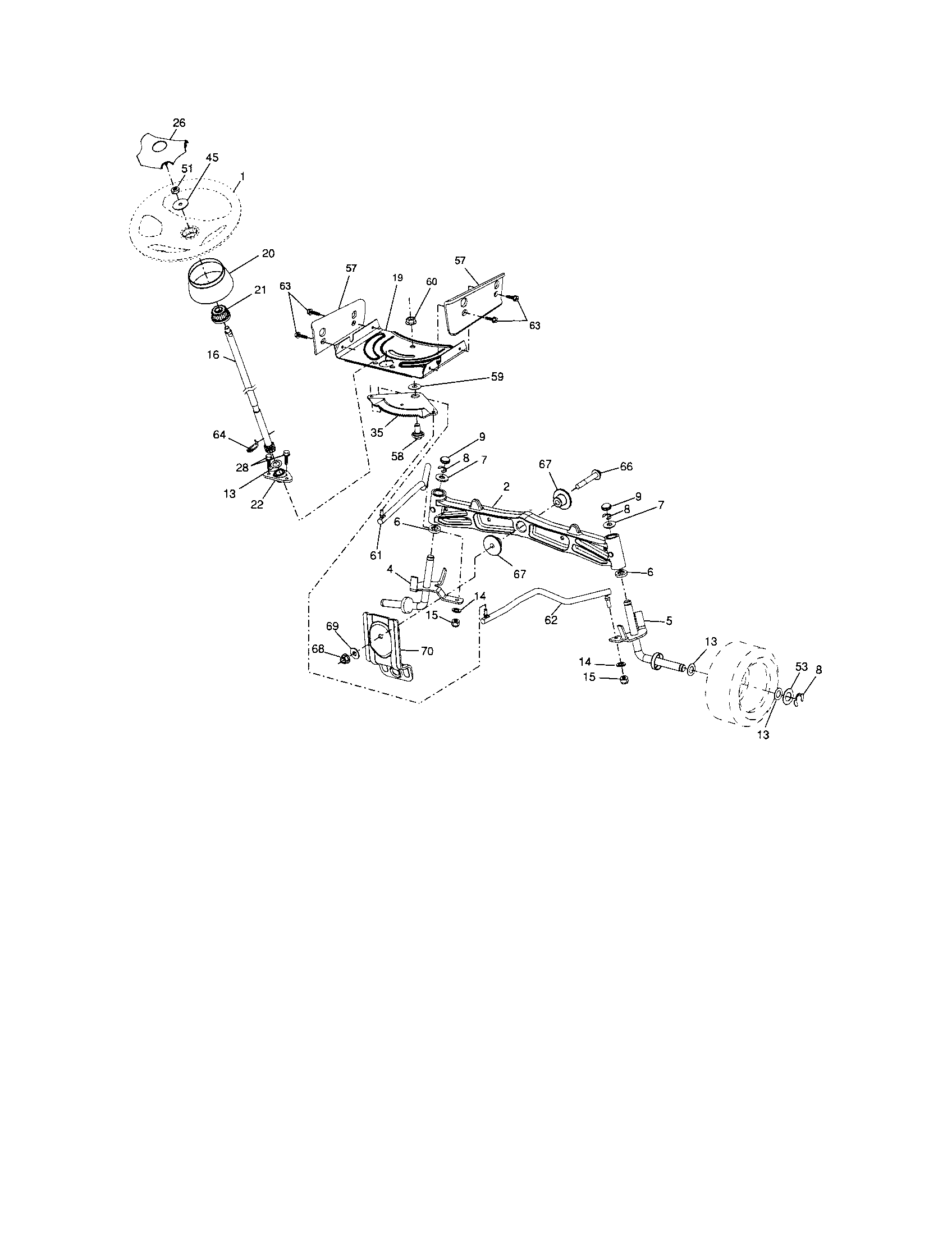 Craftsman 917289340 steering diagram