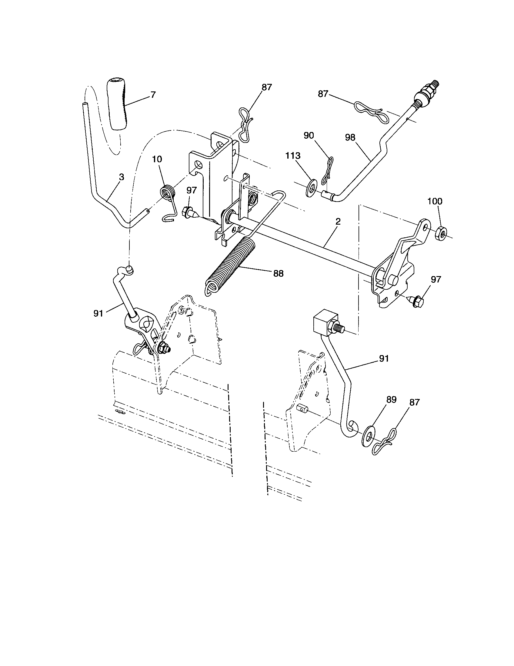 Craftsman 917289340 lift diagram