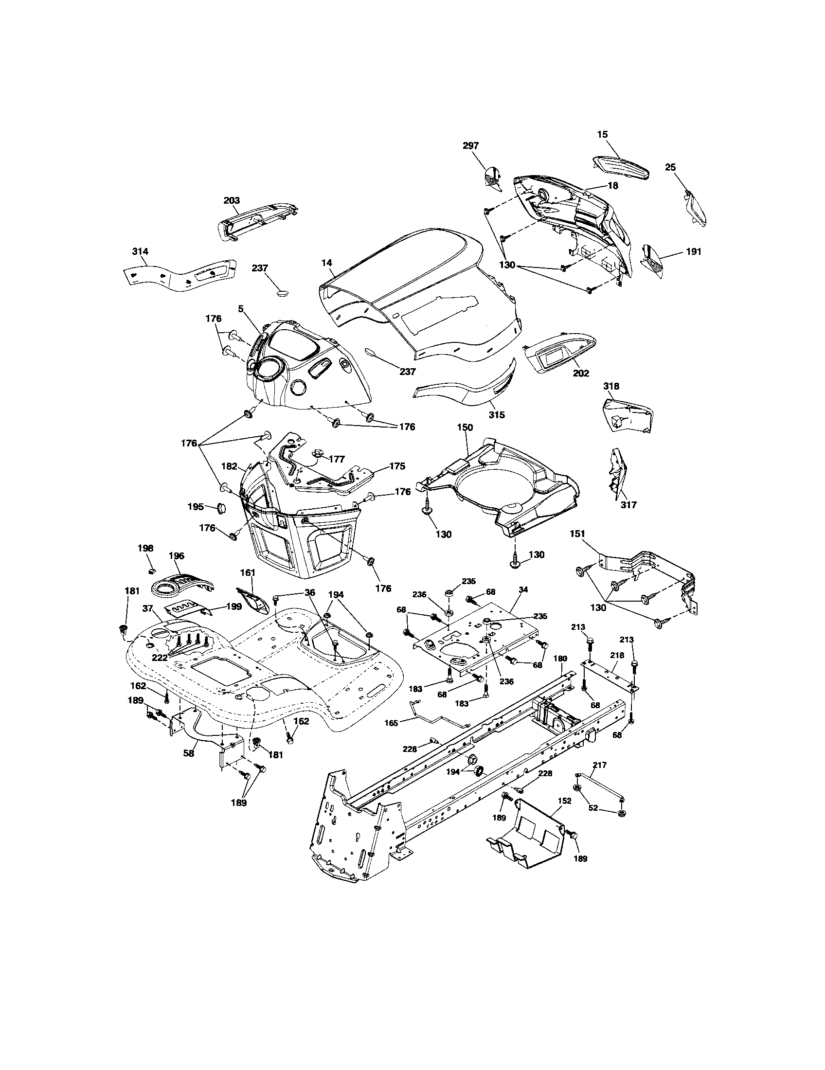Craftsman 917289470 chassis and enclosures diagram