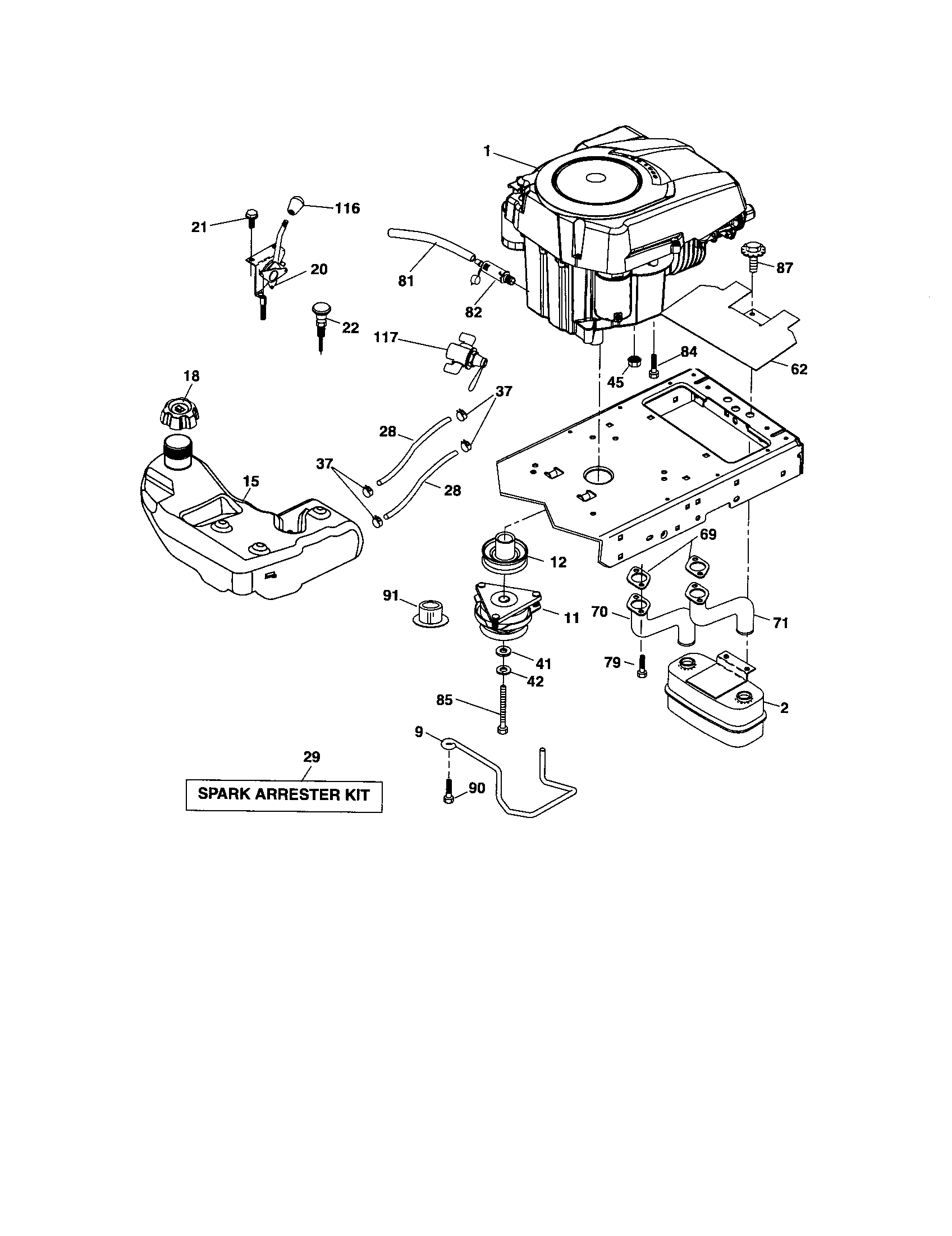 Craftsman 917289470 engine diagram