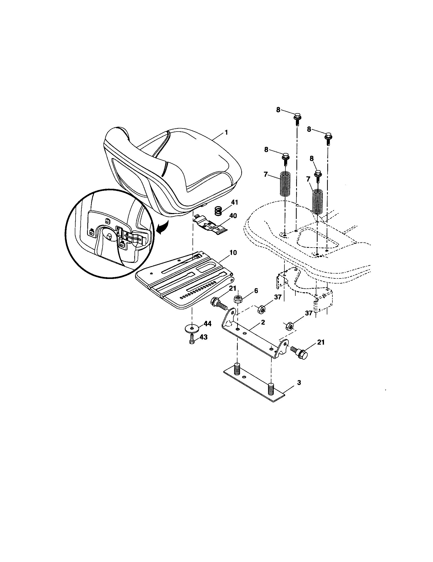 Craftsman 917289470 seat diagram