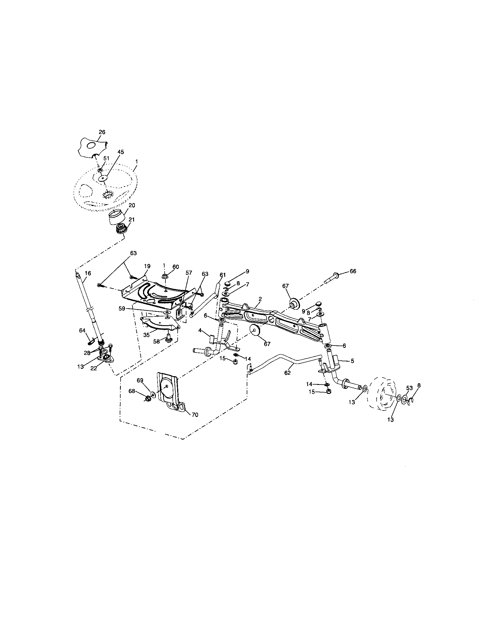 Craftsman 917289470 steering diagram