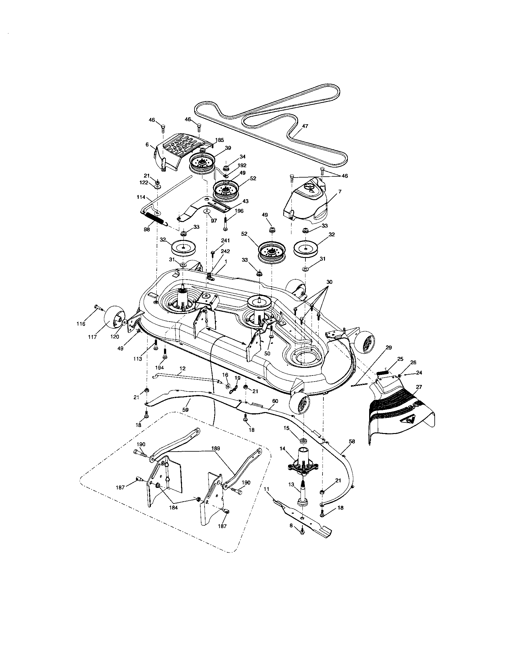 Craftsman 917289470 mower deck diagram