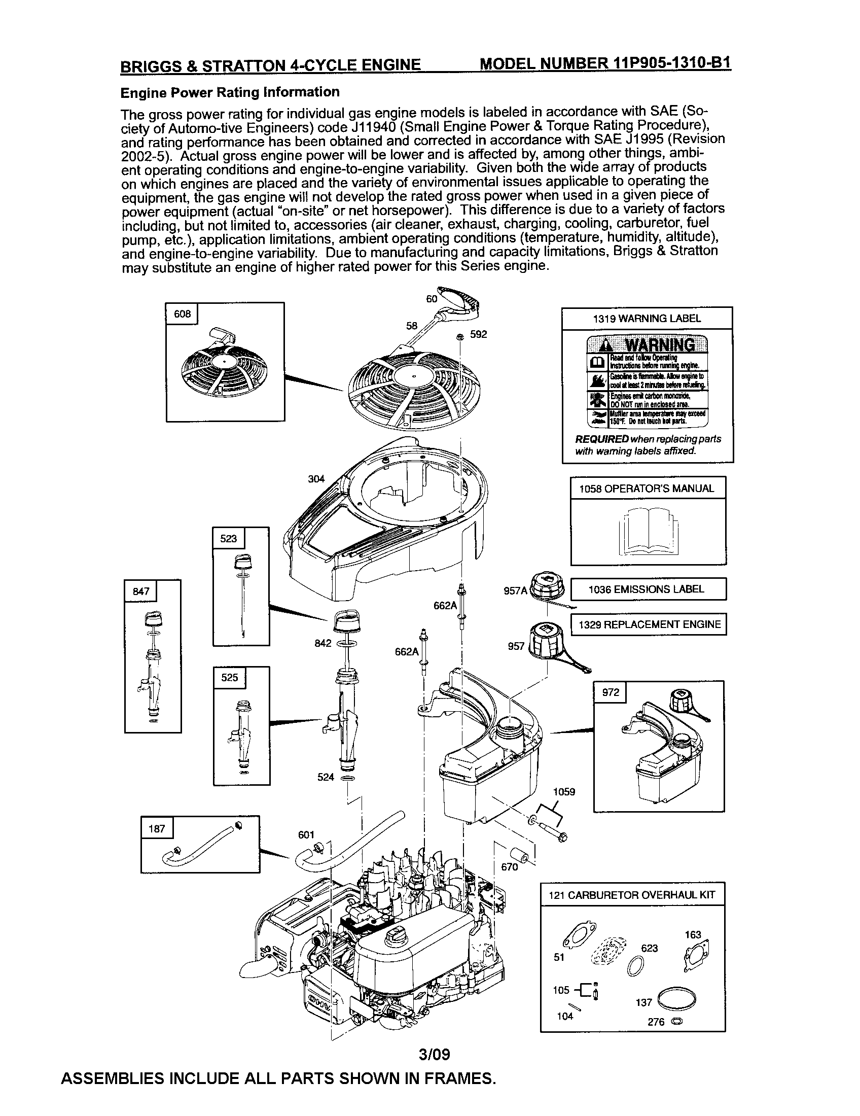 Craftsman 917371040 blower housing/fuel tank diagram