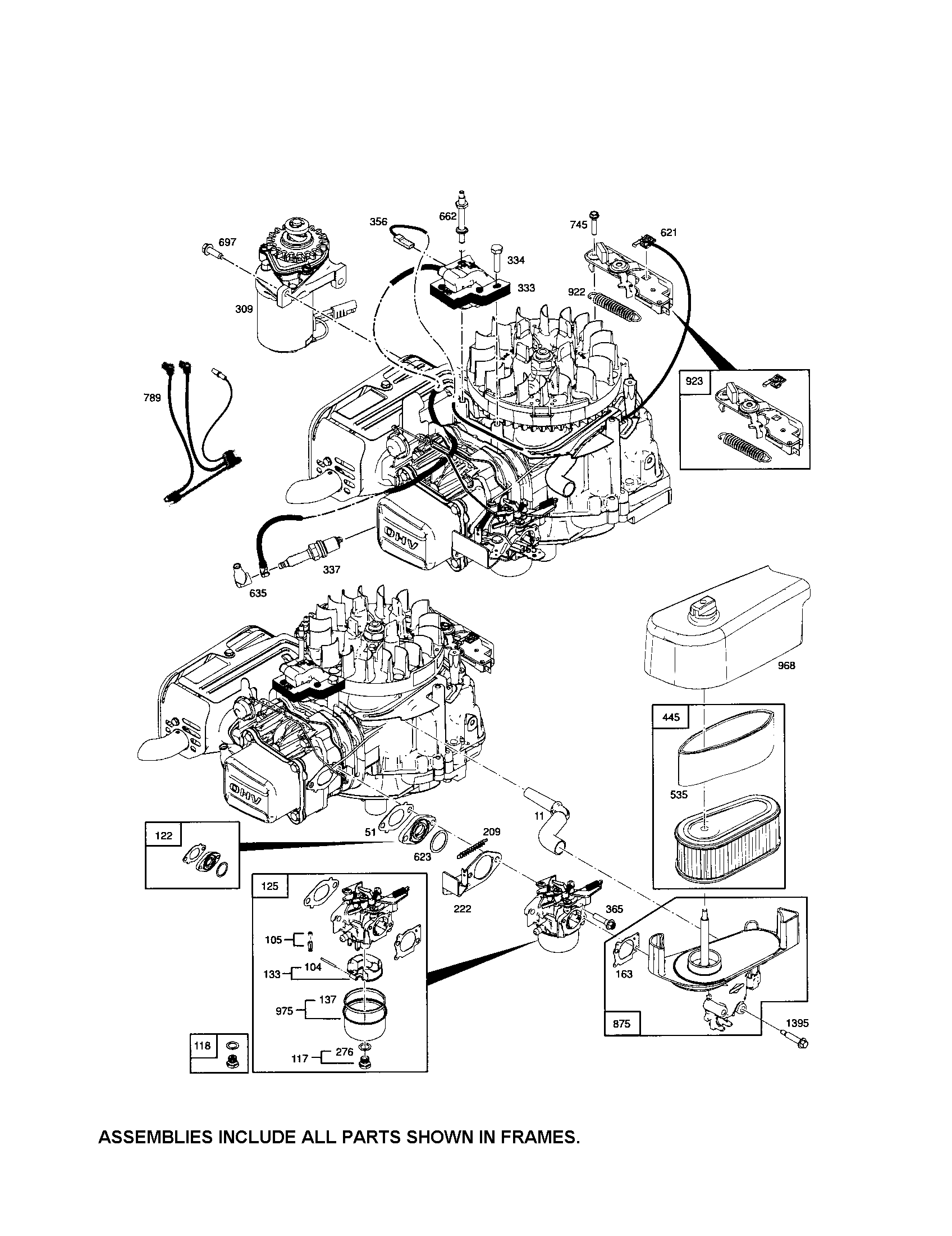 Craftsman 917371040 carburetor/air filter diagram