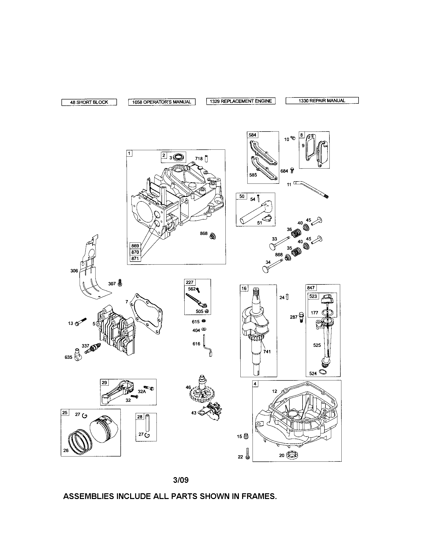 Craftsman 917374092 cylinder/crankshaft/sump diagram