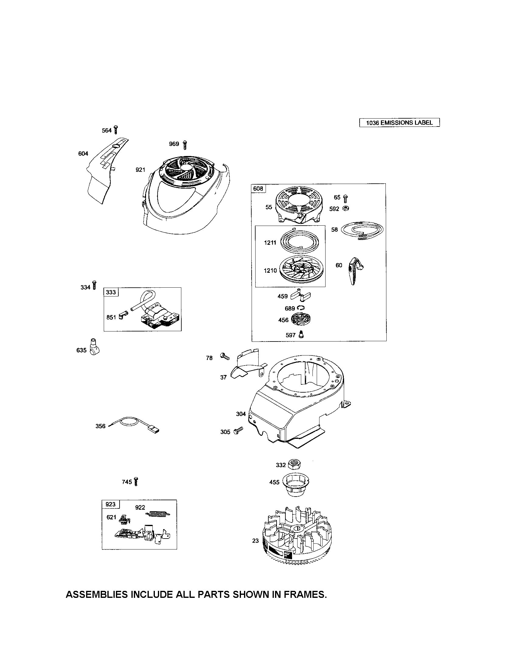 Craftsman 917374092 magneto armature/rewind starter diagram