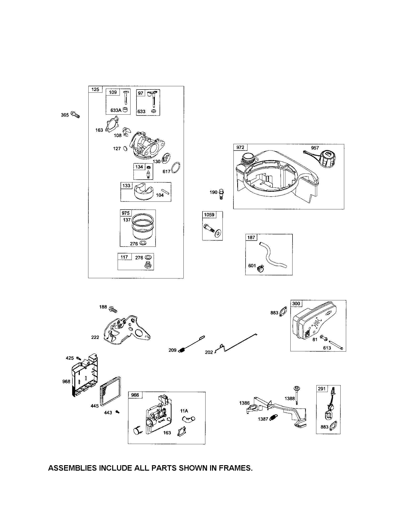 Craftsman 917374100 carburetor/fuel tank/muffler diagram