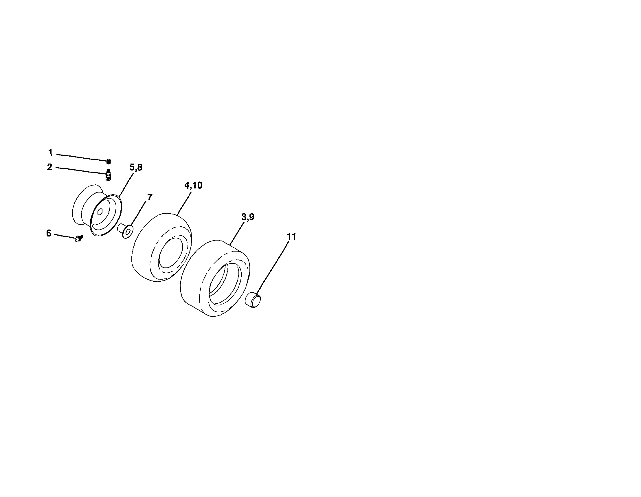 Craftsman 917253620 wheels and tires diagram
