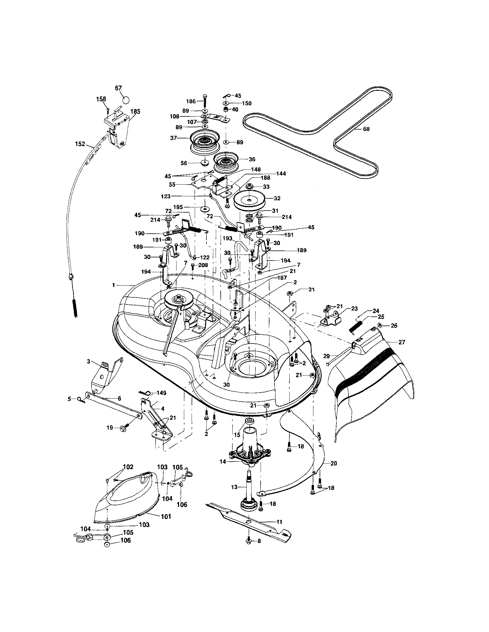 Craftsman 917253620 mower diagram